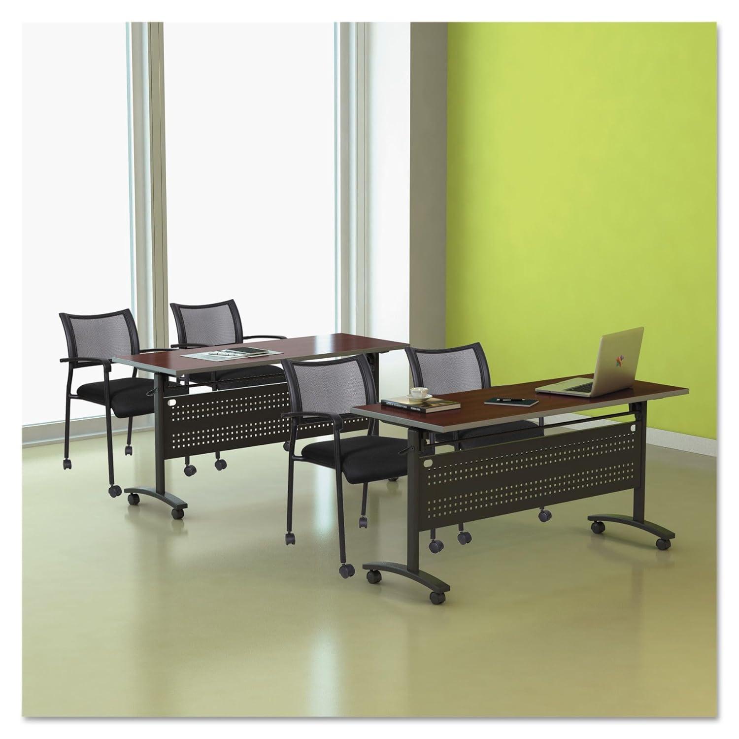 Alera Reversible Laminate Table Top, Rectangular, 59 1/2w X 23 5/8,med Cherry/mahogany