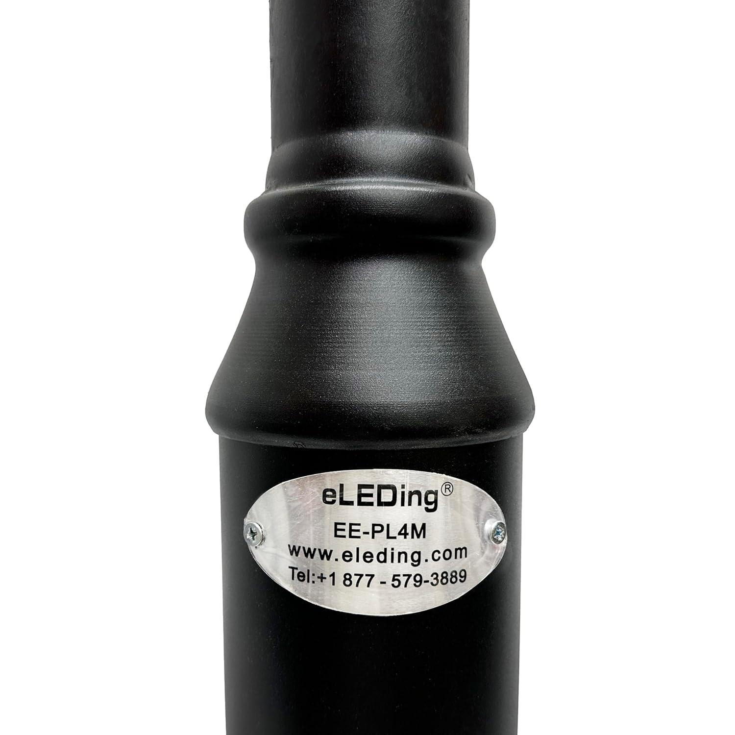 2.5 in - 3 in. up to 13 ft. Black Outdoor Universal Metal Light Post Pole w/ Metal Rebar Cage