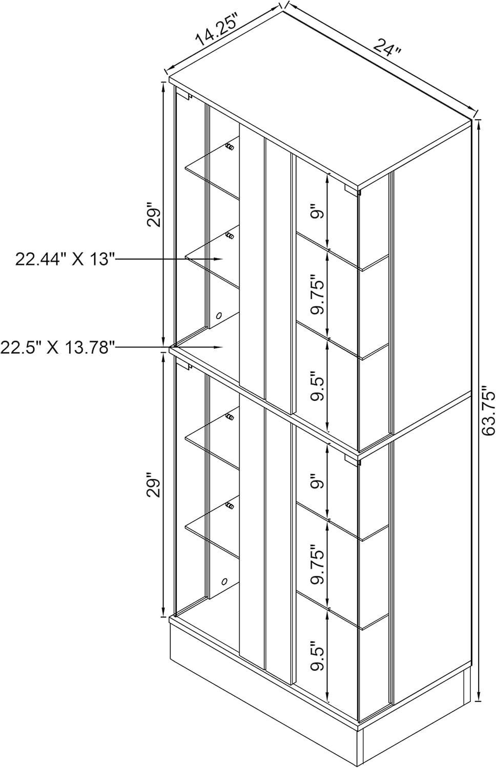 Coaster Cabra Modern Wood Curio Cabinet with Glass Shelves and LED Lighting White High Gloss