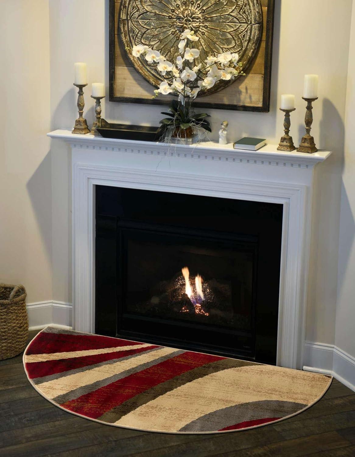 Unique Loom Ivetta Abstract Beige Area Rug
