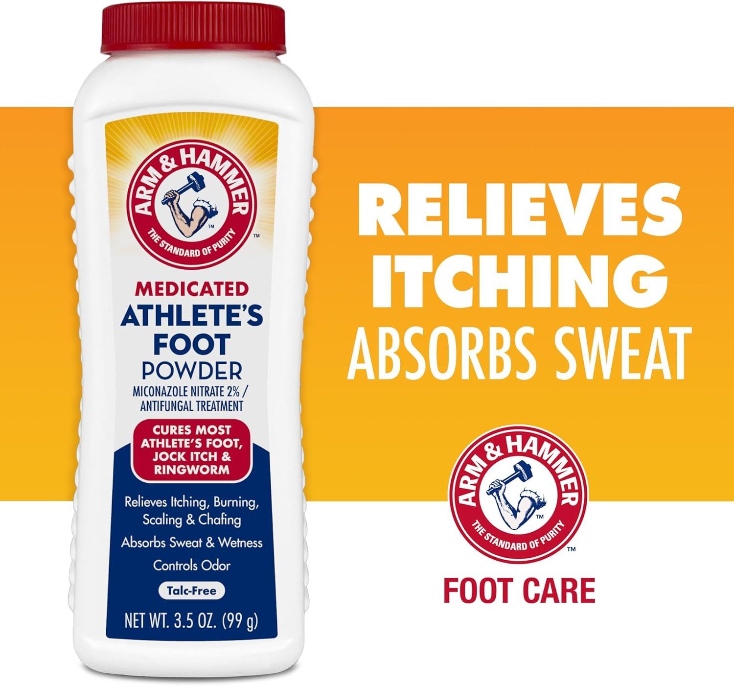 Arm & Hammer Medicated Athlete's Foot Powder - 3.5oz