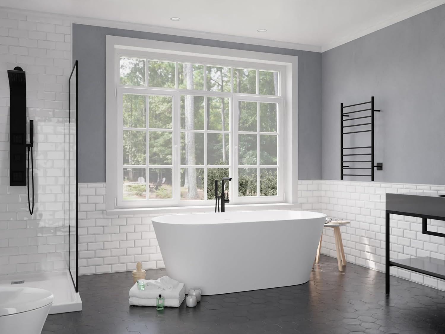 Alto 67'' x 30'' Freestanding Soaking Solid Surface Bathtub