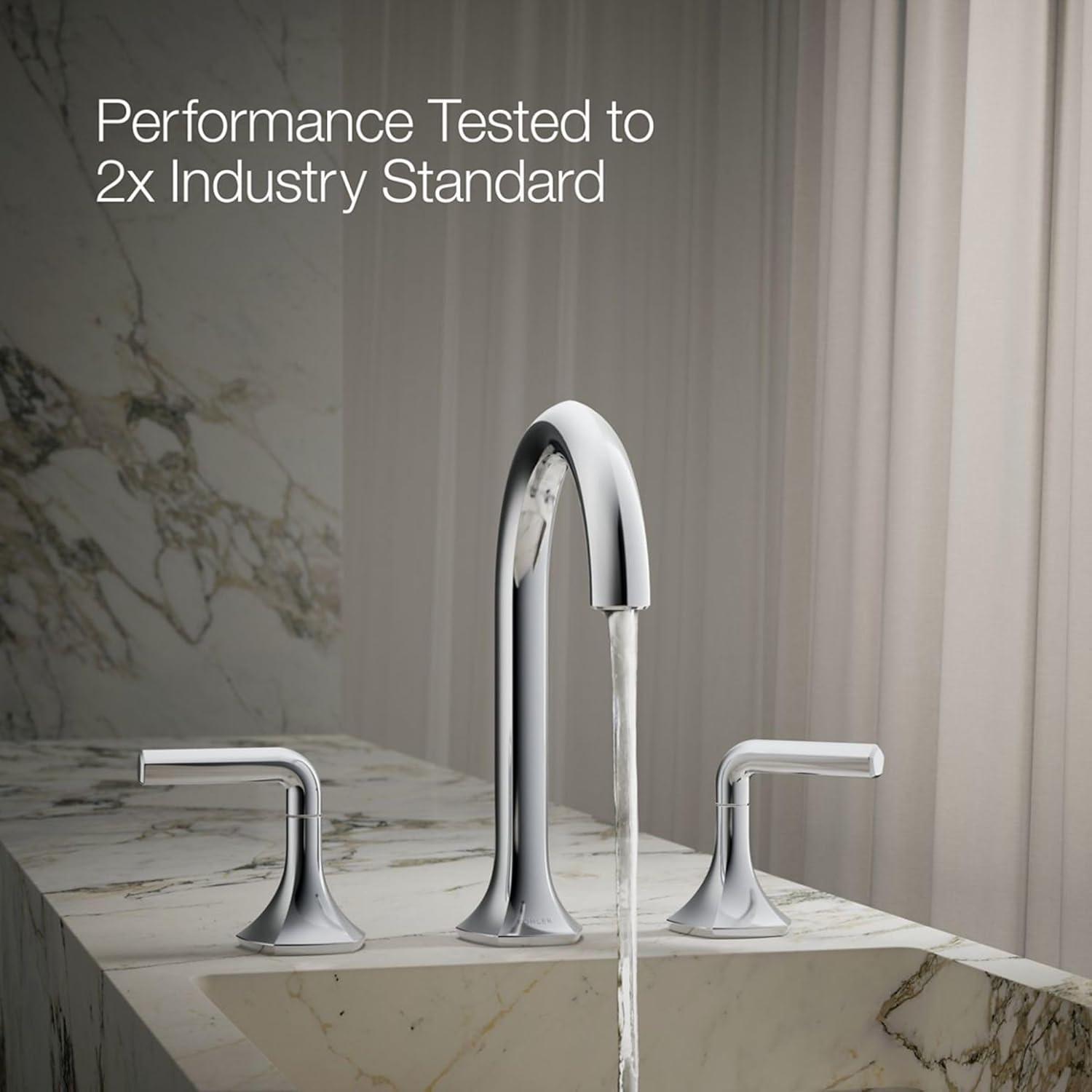 Occasion Sink with Cane Design Single Hole Bathroom Faucet with Drain Assembly