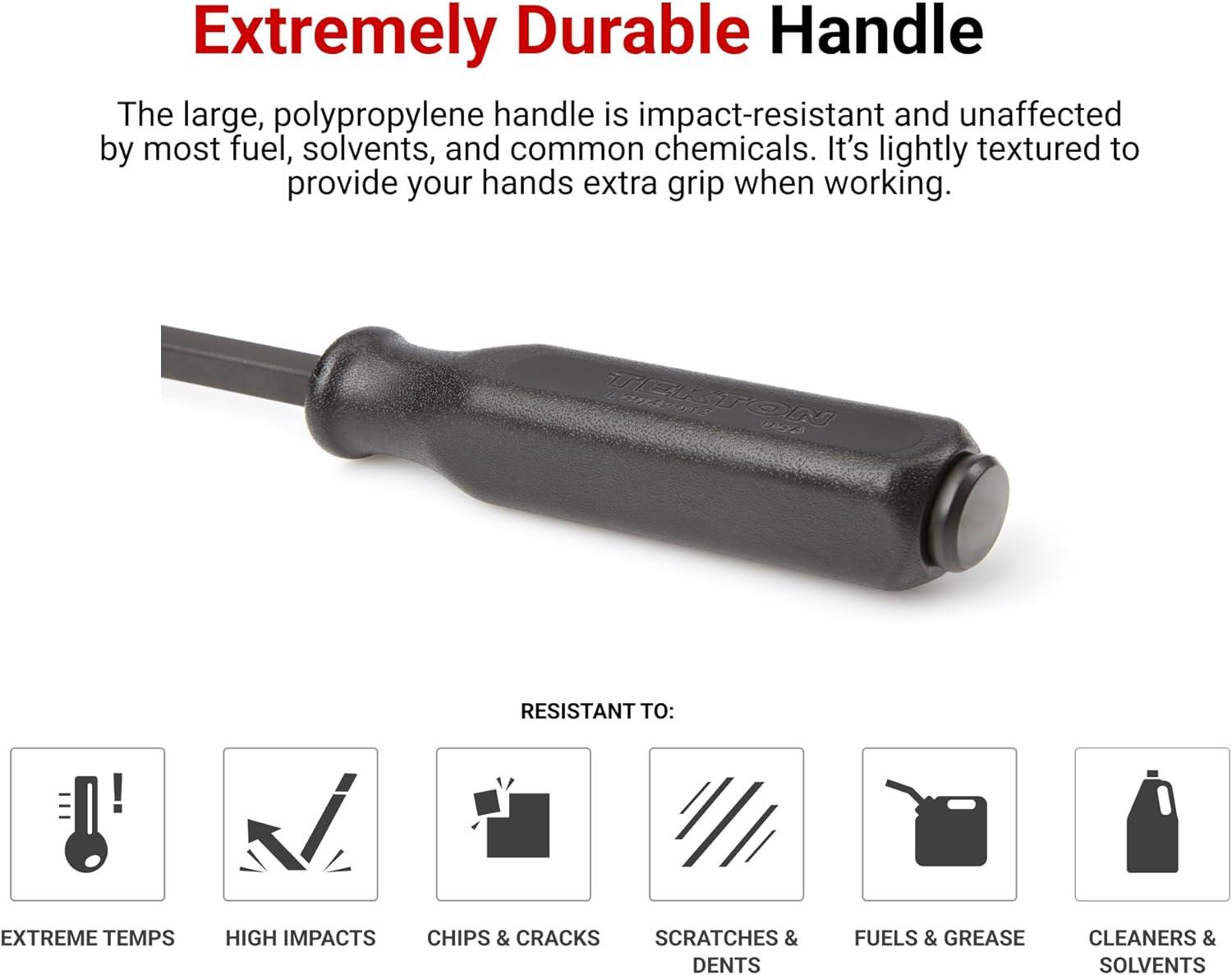 Tekton 5-Piece Black Steel Pry Bar Set with Wall Hanger