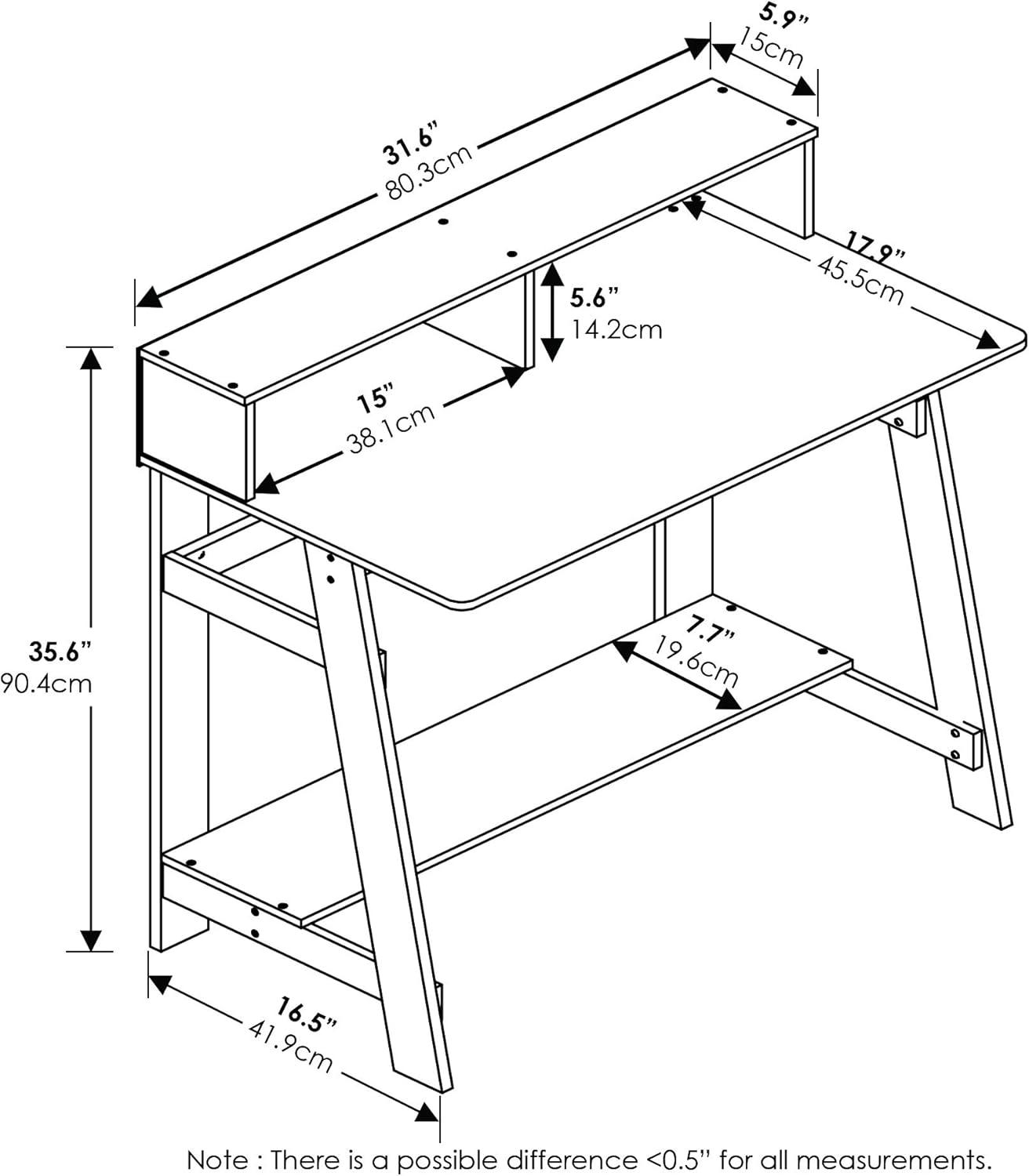 Furinno 14054 Simplistic A-Frame Computer Desk