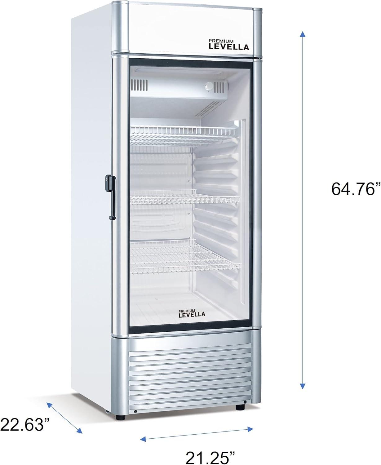 Premium Levella PRF65DX 6.5 cu ft Flat Front Beverage Refrigerator Silver