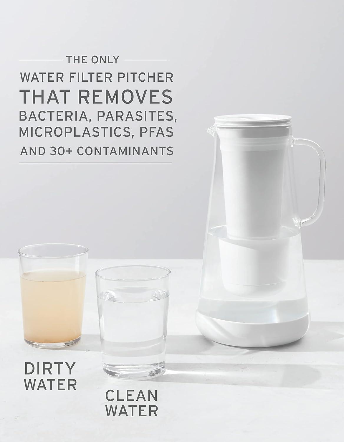 Pebble BPA-Free 7-Cup Water Filter Pitcher with Carbon Filter