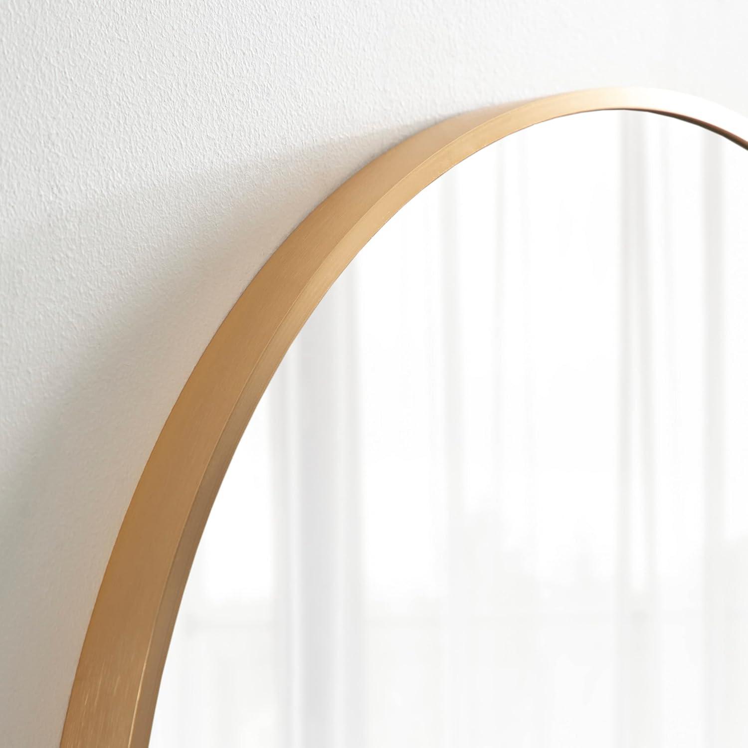 Kate and Laurel Zayda Metal Arch Mirror, 16x48, Gold