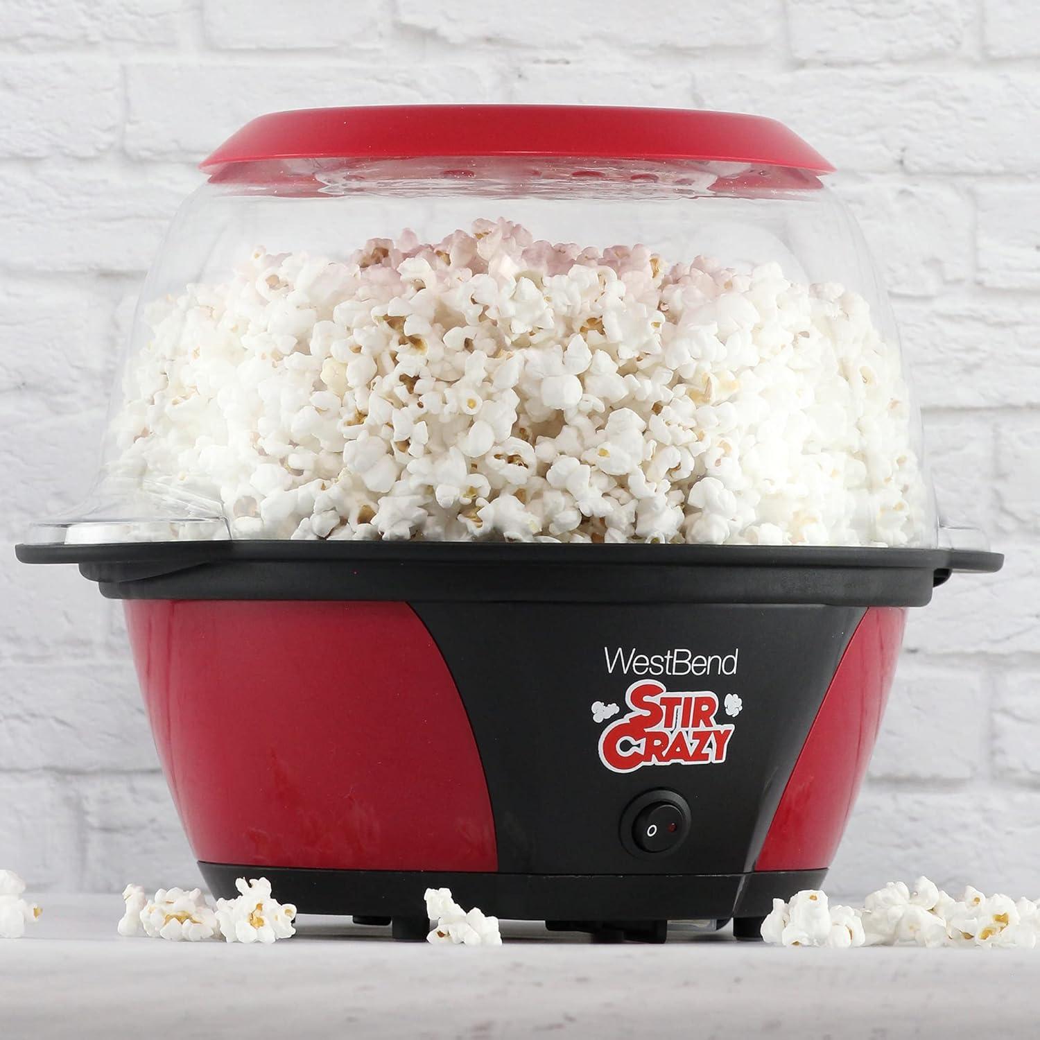 West Bend 82505 Stir Crazy Popcorn Popper 6-Quart