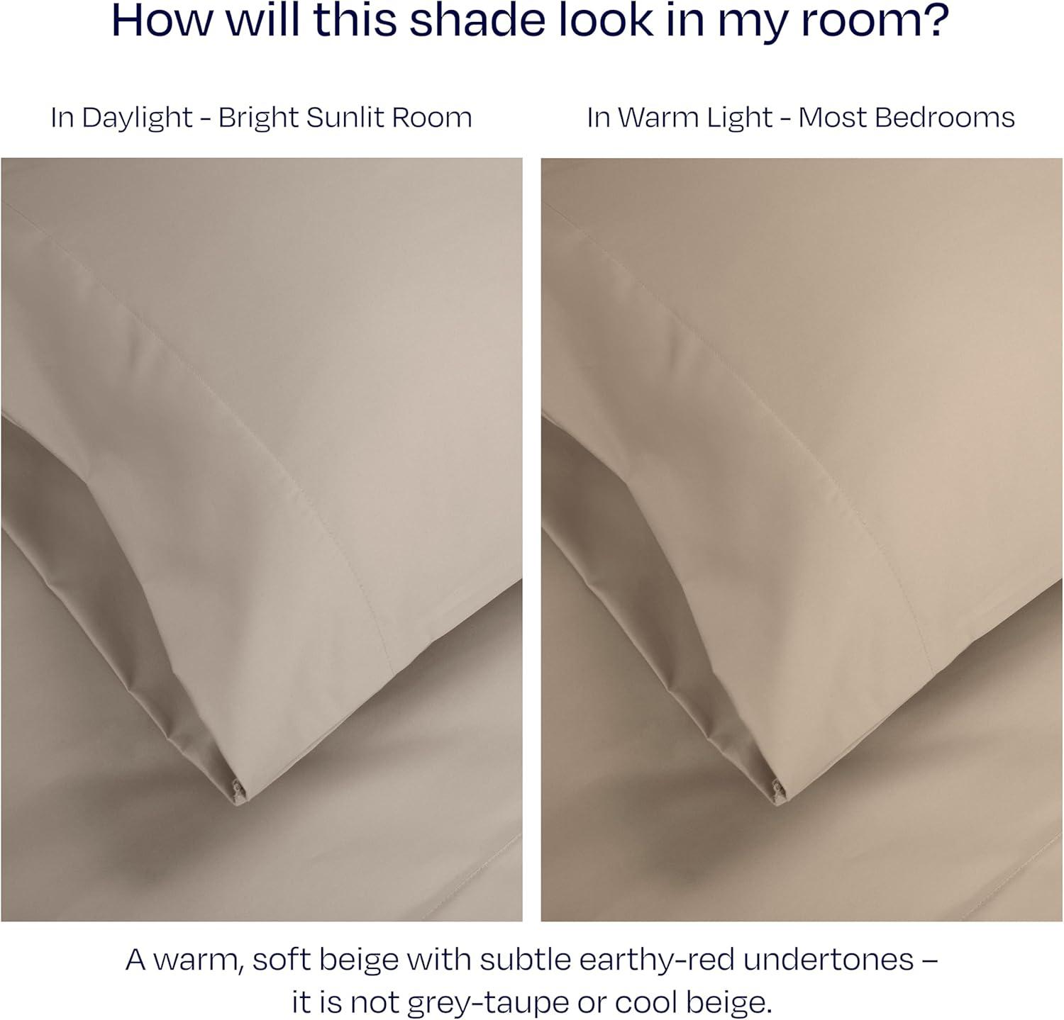 Luxury 1000 Thread Count Bed Sheets Set - 100% Cotton Sateen - Soft, Thick & Deep Pocket by California Design Den - Bright White, Split King