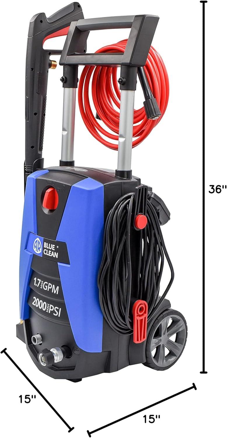 AR Blue Clean BC383HS Electric Pressure Washer - 2000 PSI, 1.7 GPM, 13 Amps