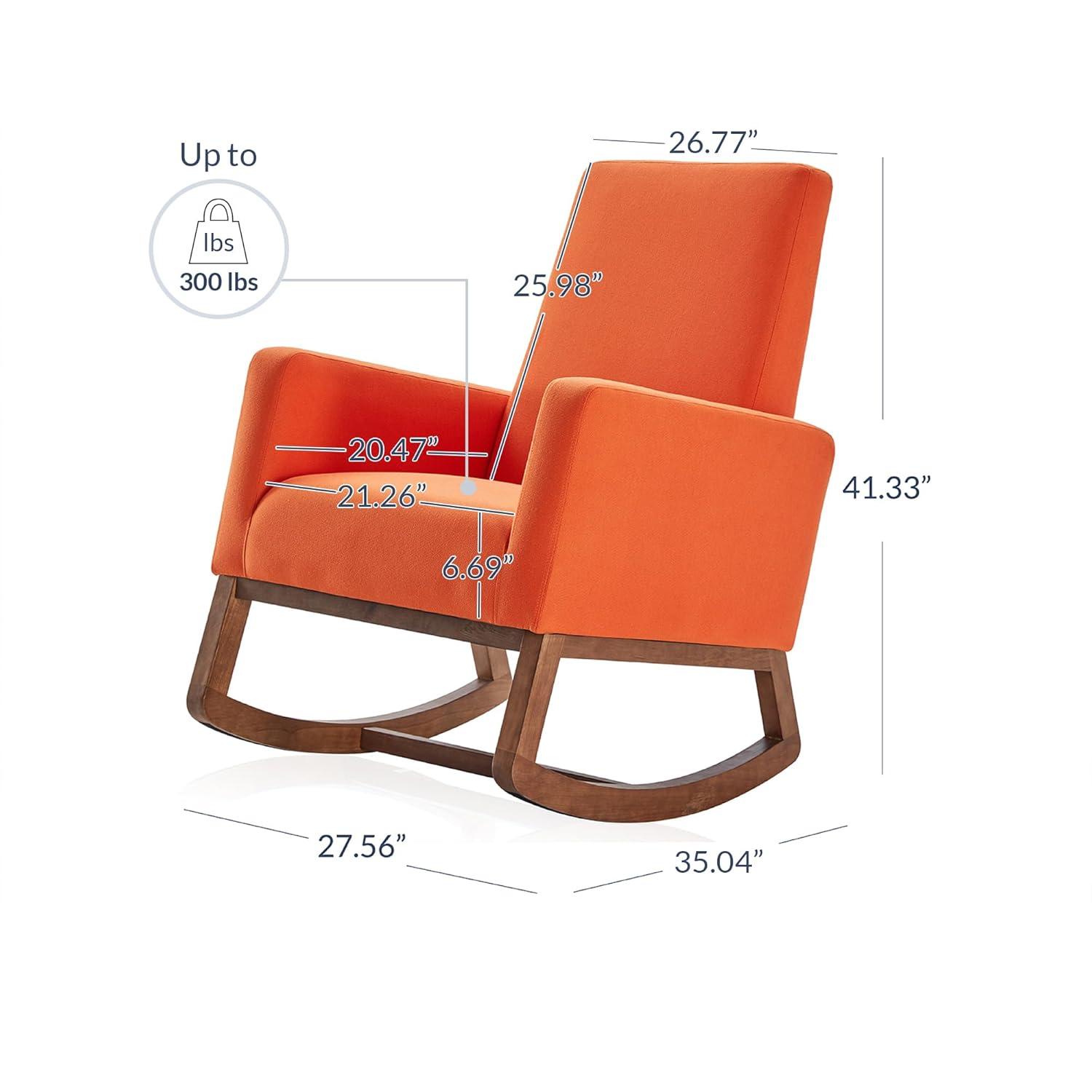 BELLEZE Accent Rocking Lounge Chair Nursery Glider - Felix (Caramel)