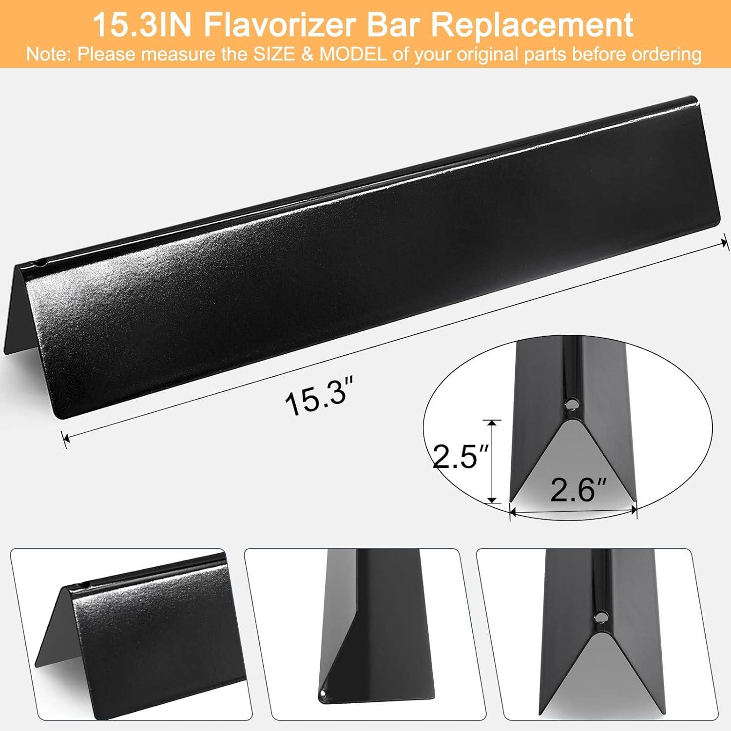 Flavorizer Bars for Weber Spirit E310 310 Grill Parts, Porcelain-Enameled Flavor Bars Replacement for Weber Spirit 300 Series Grill with UP-Front Controls 15.3 inch Set of 5