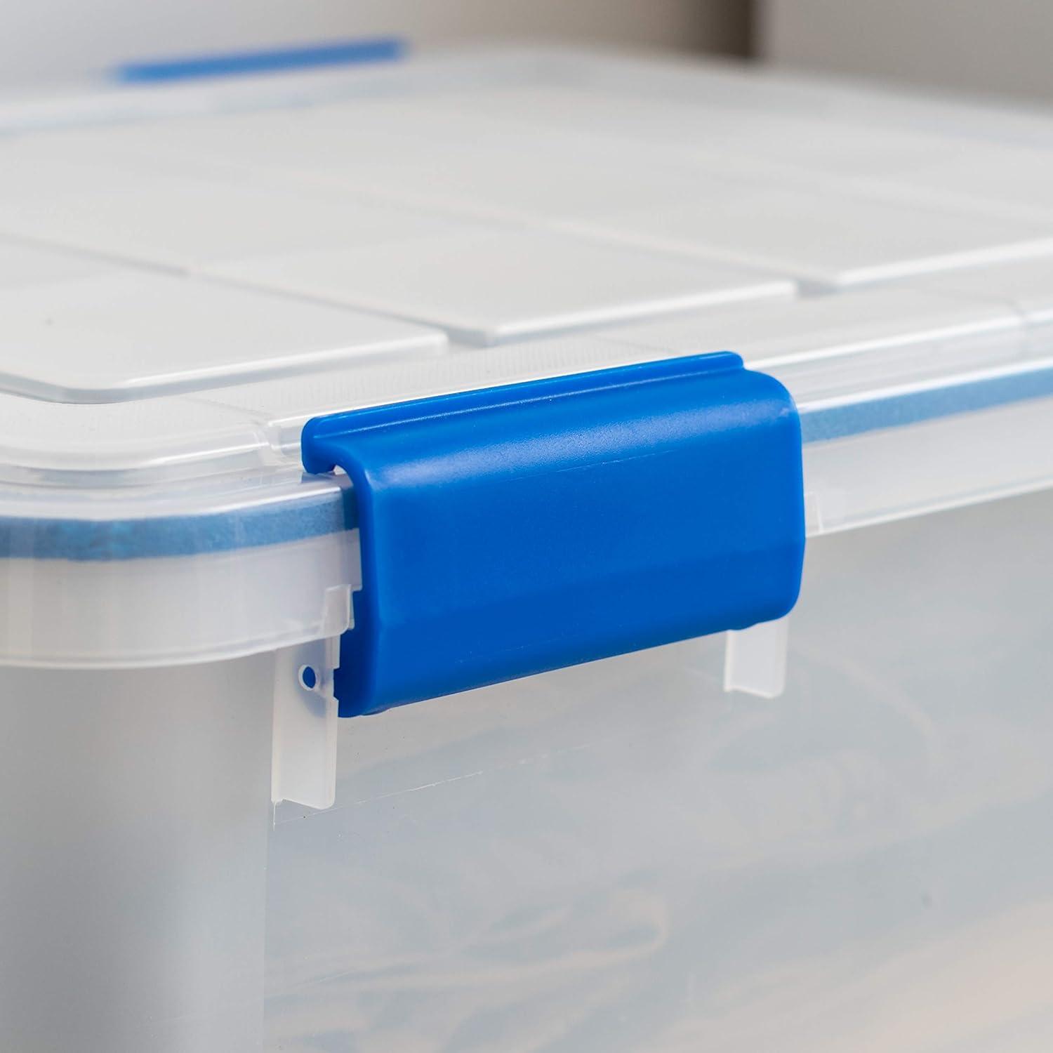 IRIS USA WEATHERPRO Plastic Storage Box with Durable Lid and Seal and Secure Latching Buckles