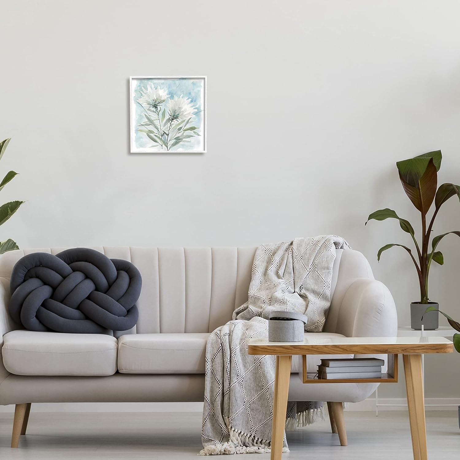 Stupell Industries " Abstract Florals White Petals Blue Sky " by Carol Robinson