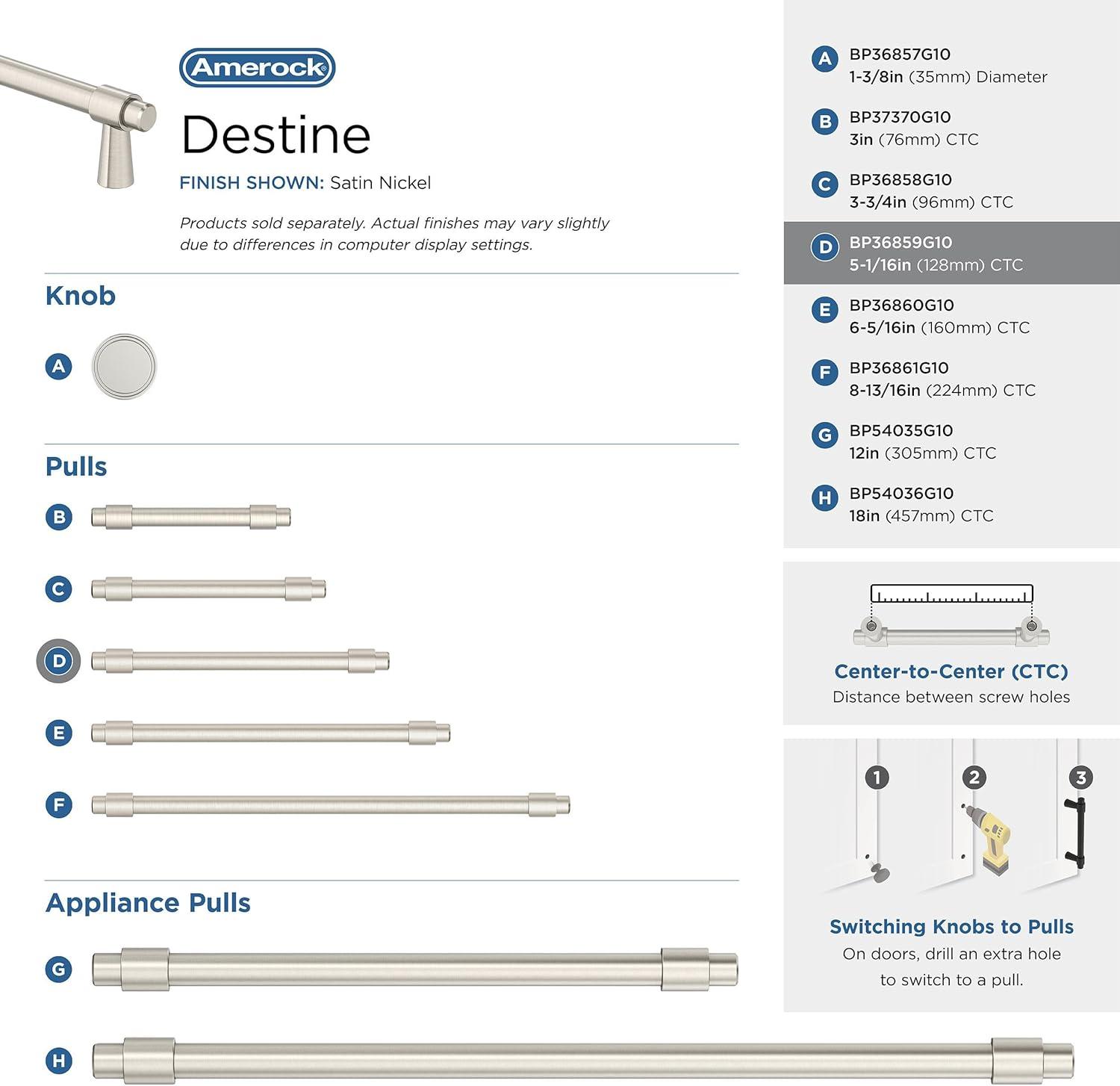 Amerock Destine Cabinet or Drawer Pull