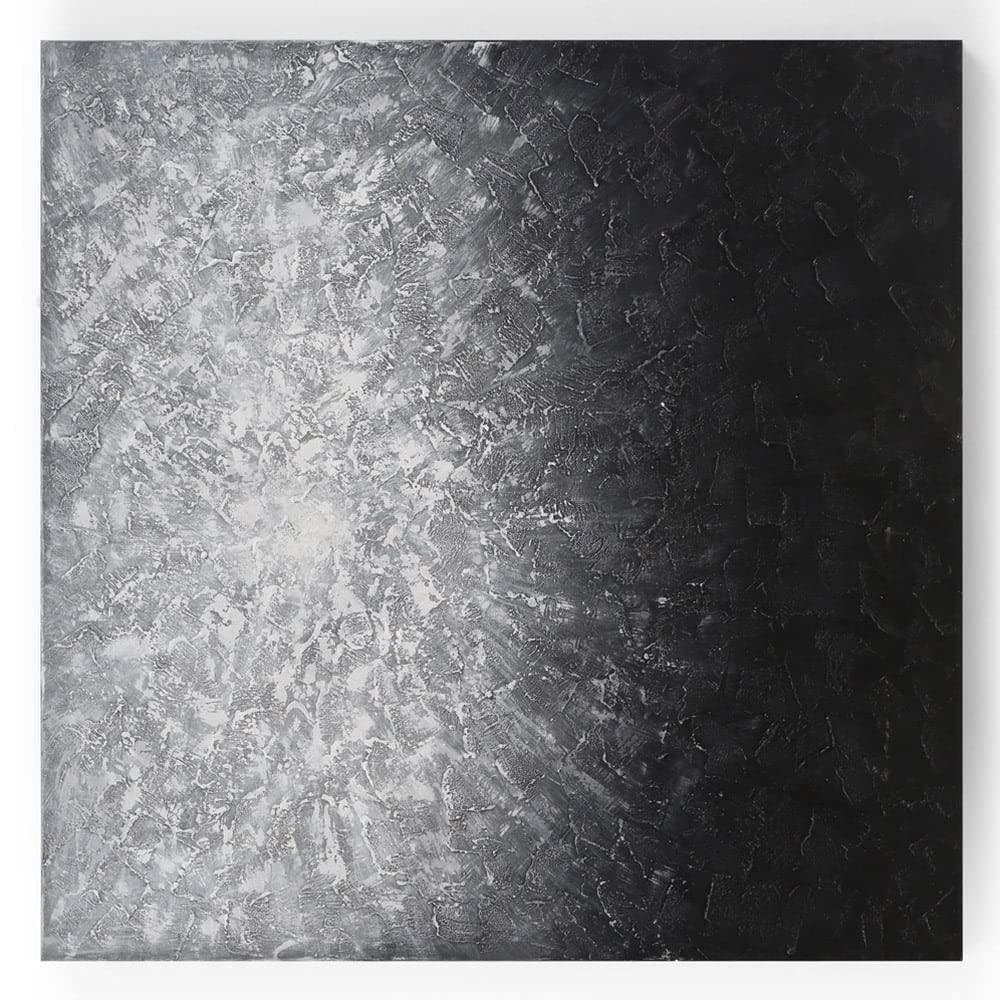 ZURI Lunar Tranquillity Modern Hand Painted Canvas Abstract Art - 60" x 60"