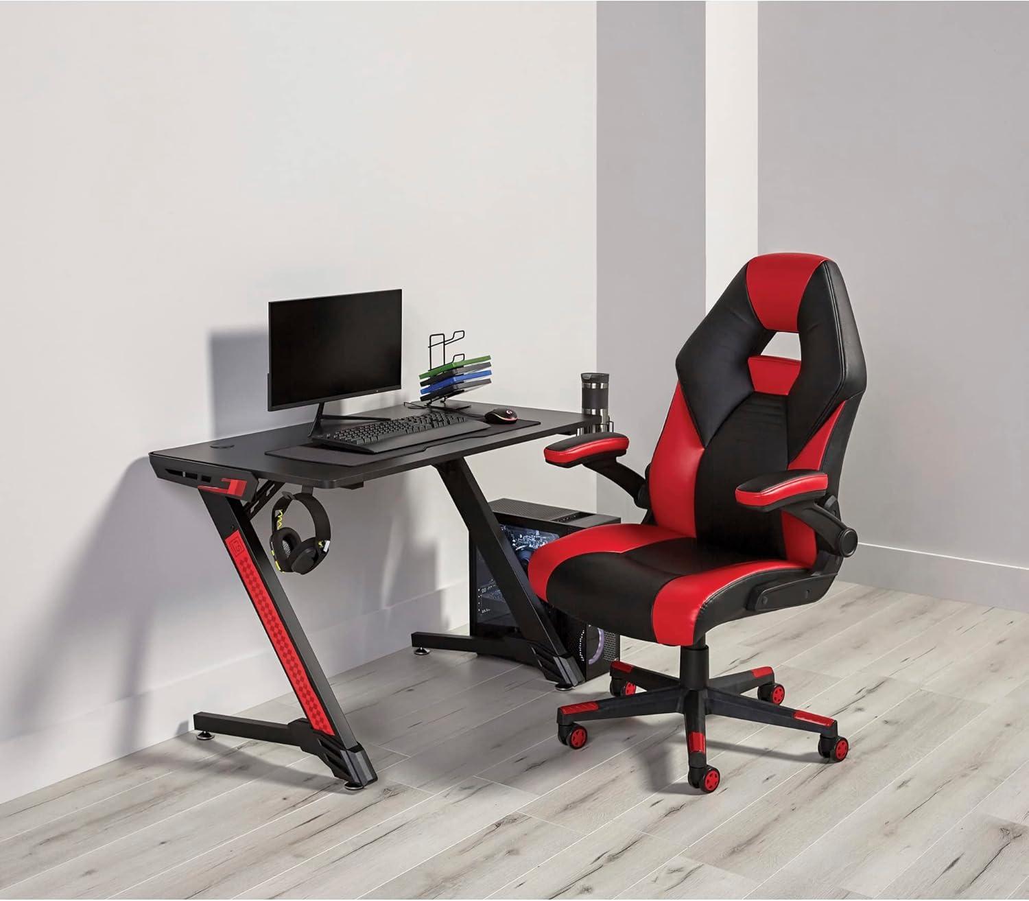 RGX Black and Red Faux Leather High-Back Gaming Chair