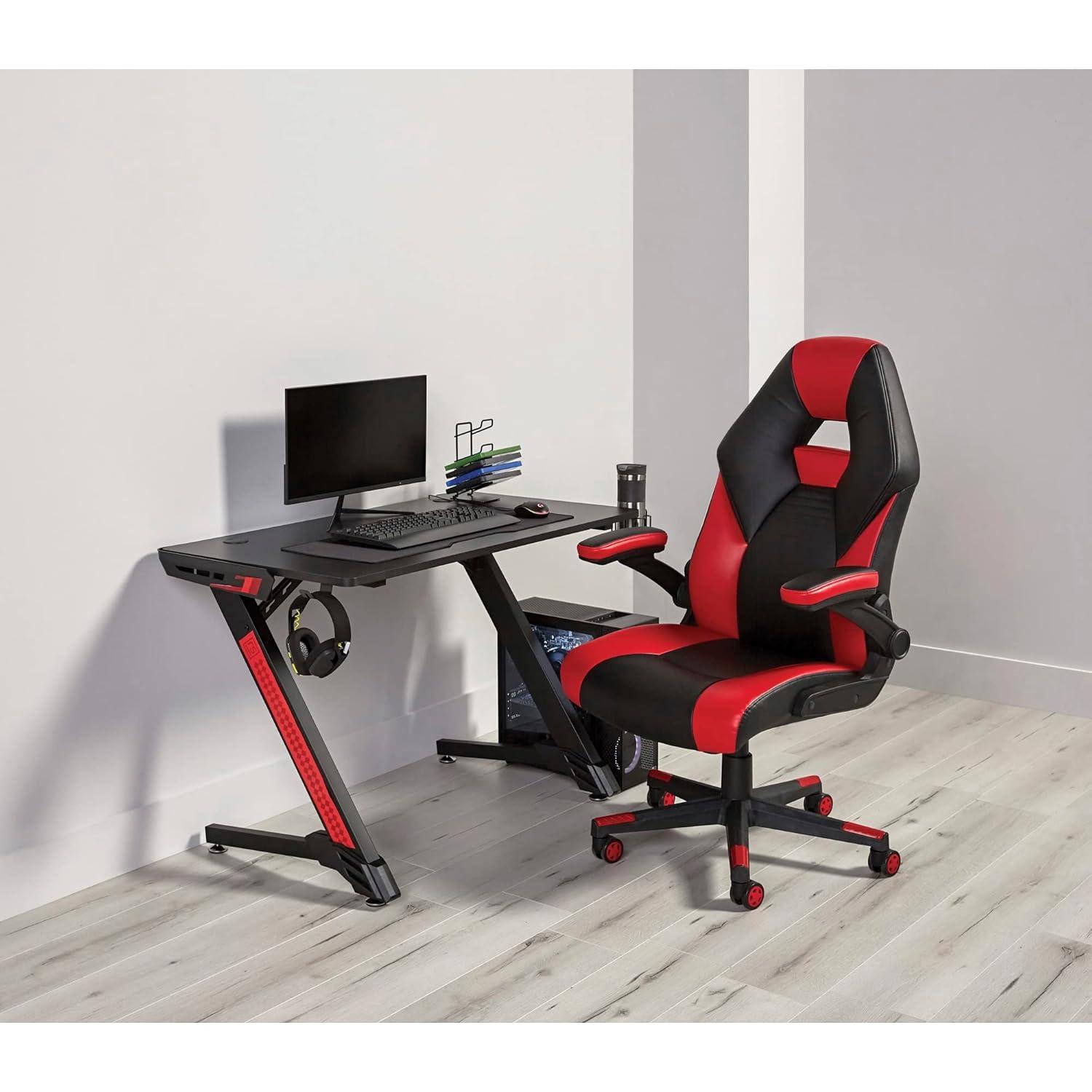 RGX Black and Red Faux Leather High-Back Gaming Chair