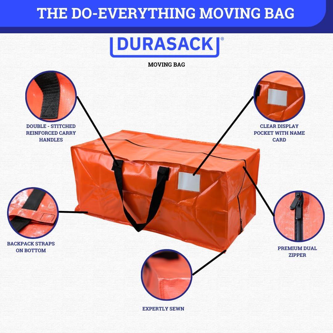 DuraSack DuraSack Moving And Storage Bags, Heavy Duty, 29"L X 15"W X 13"H, 4-Pack