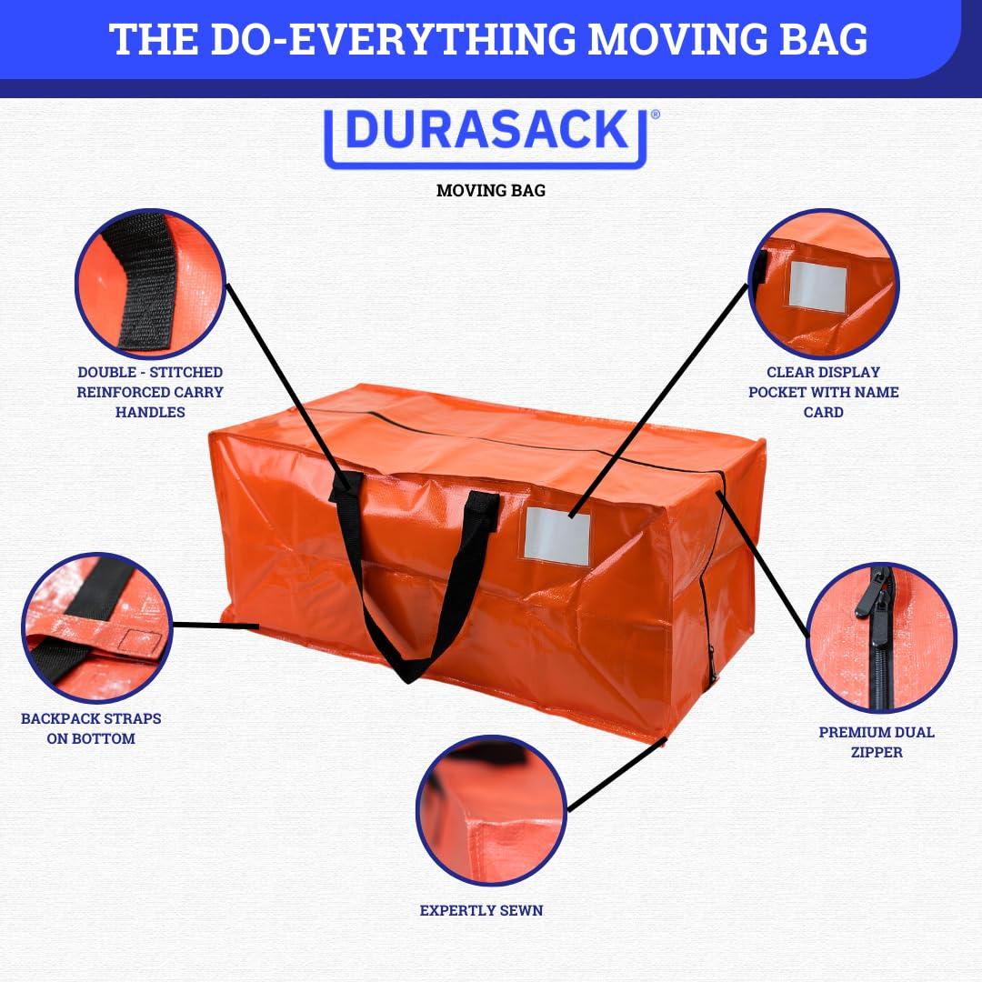 DuraSack DuraSack Moving And Storage Bags, Heavy Duty, 29"L X 15"W X 13"H, 4-Pack