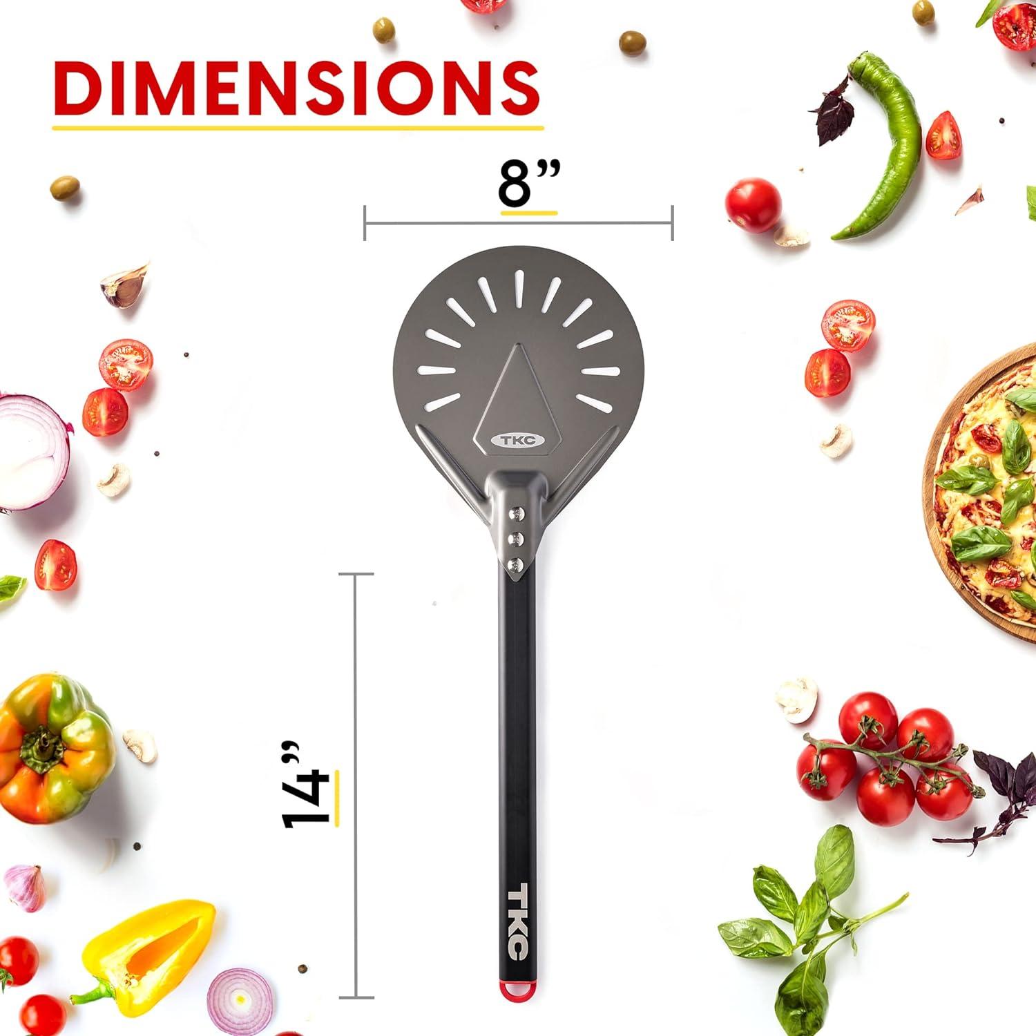 Professional Aluminum Non-Stick Perforated Pizza Peel Set