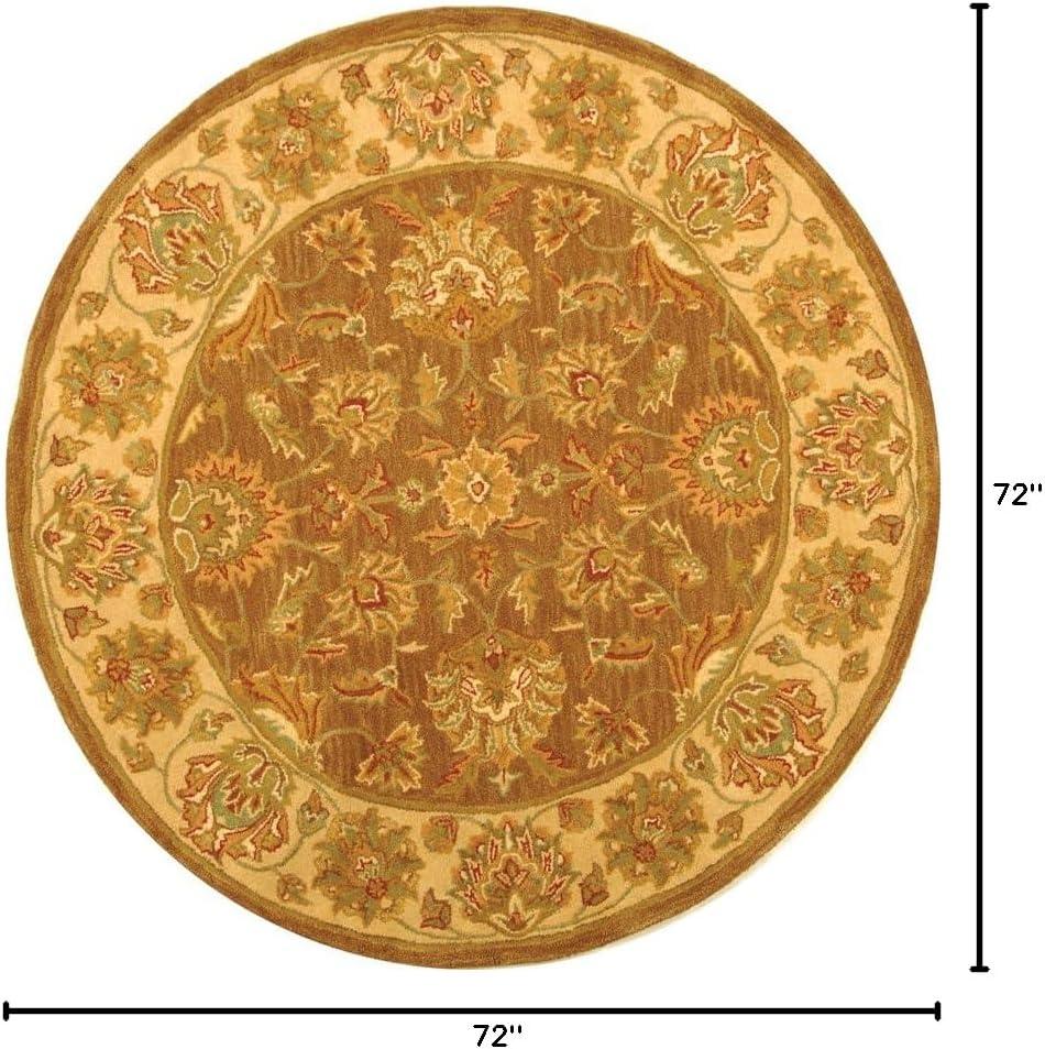 Heritage HG343 Hand Tufted Area Rug - Red/Gold - 6' Round - Safavieh.