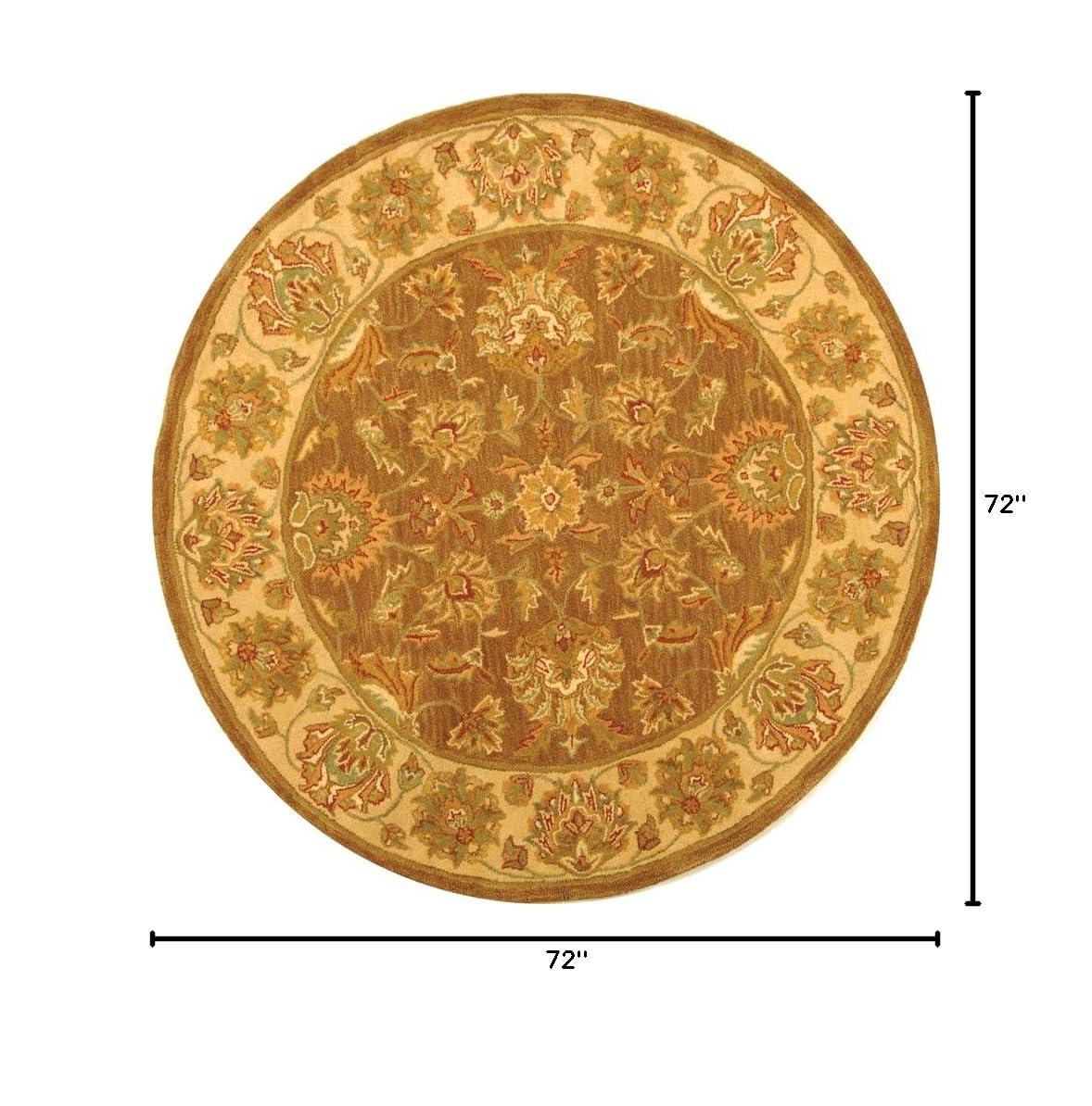 Heritage HG343 Hand Tufted Area Rug - Red/Gold - 6' Round - Safavieh.