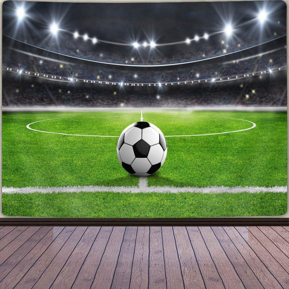 Creowell Soccer Decor Tapestry, Football Sports Tapestry Wall Hanging for Boys Bedroom, Small Tapestries Poster Blanket College Dorm Home Decorations  40x60inch