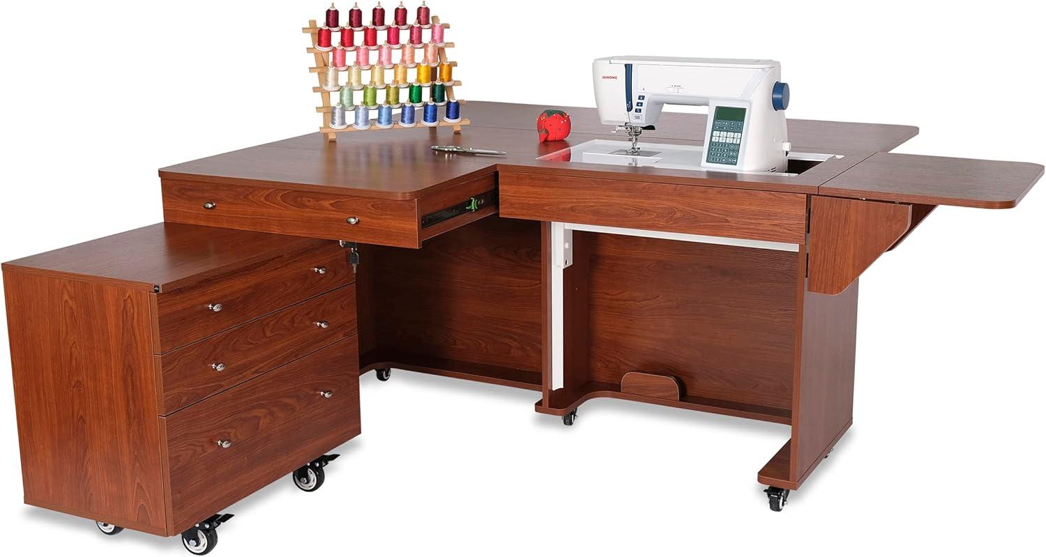 Kangaroo & Joey Hydraulic Lift Sewing Cabinet and Storage Caddy Combo by Kangaroo Sewing Furniture