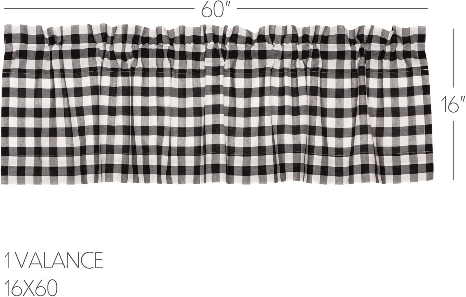 VHC Brands Annie Buffalo Check Plaid Cotton Tailored Window Valance