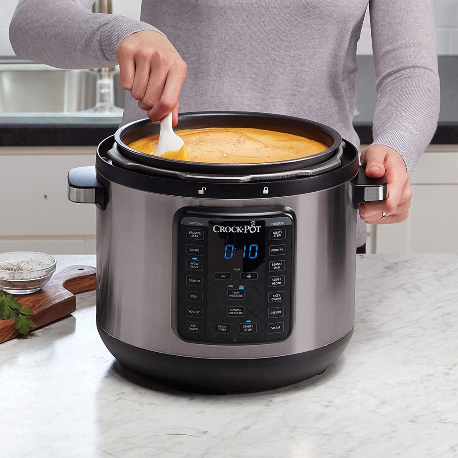 Crock-Pot 8-Quart Multi-Use XL Programmable Slow Cooker Pressure Cooker