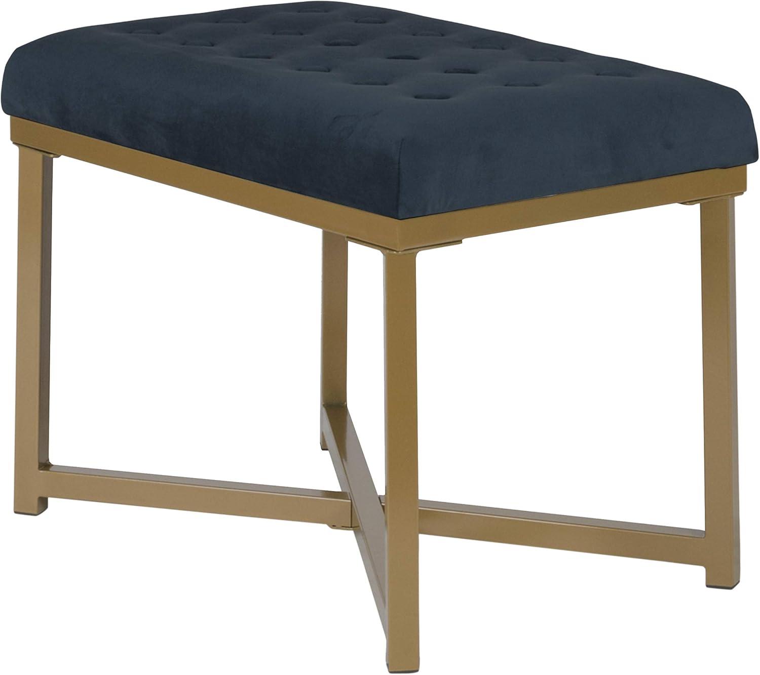 HomePop Decorative Velvet Tufted Ottoman, Multiple Colors