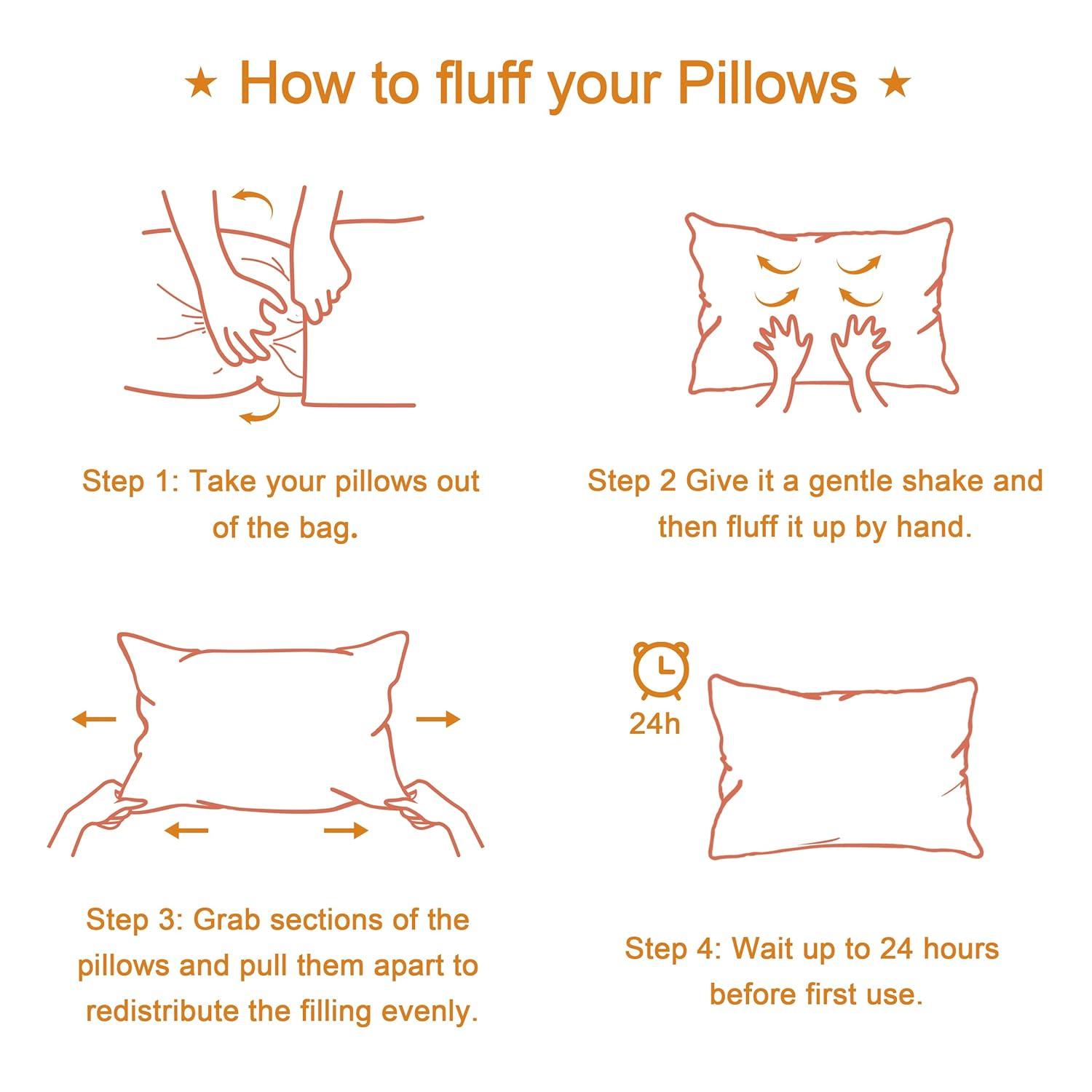 Down Alternative Toddler Pillows, Machine Washable Soft Travel Small Pillows, 13x18 Inches, White - NTBAY