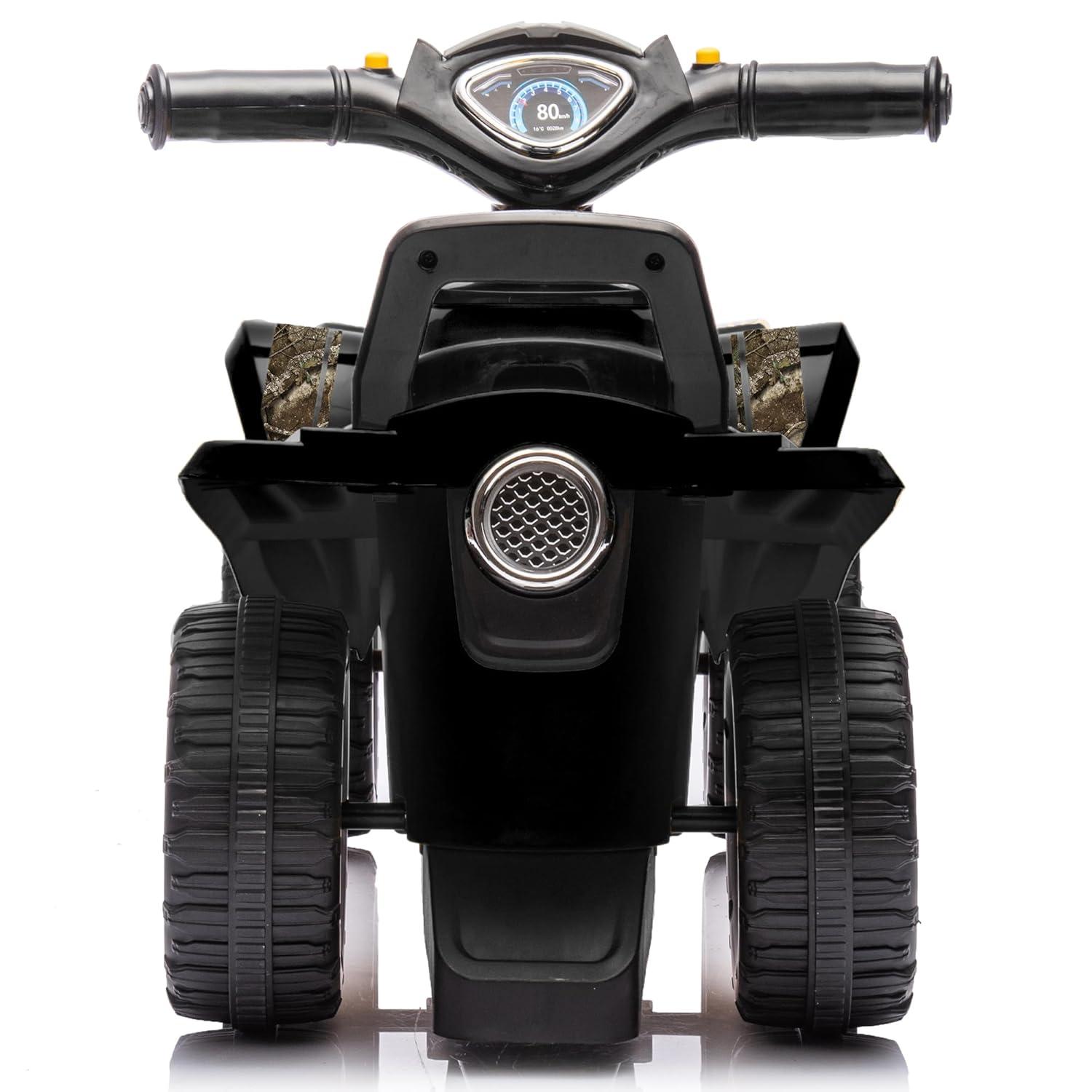 RealTree: Quad Push Car - Black - Foot-To-Floor Ride-On Toy,12mo+