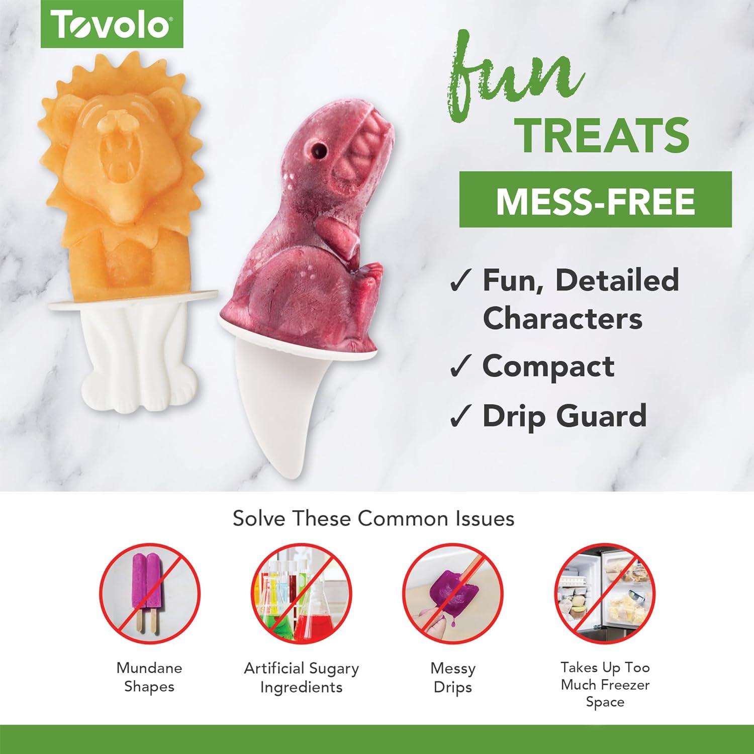 Tovolo Mermaid Popsicle Mold: 4-Cavity, Dishwasher-Safe, Clear Plastic, 5-Piece Set, 2.6 oz Capacity per Cavity