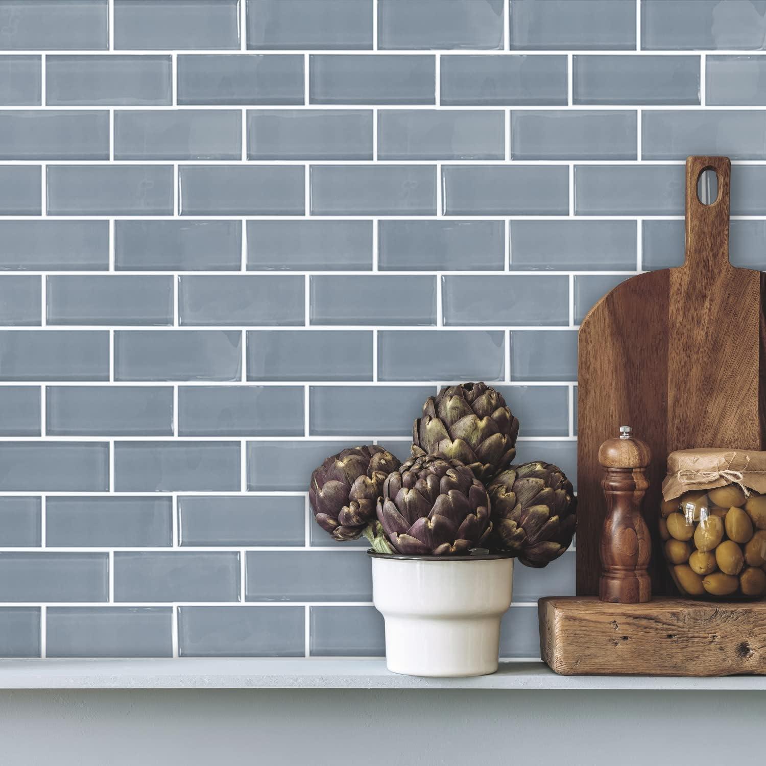 10.5'' W x 10.5'' L Vinyl Peel and Stick Subway Tile