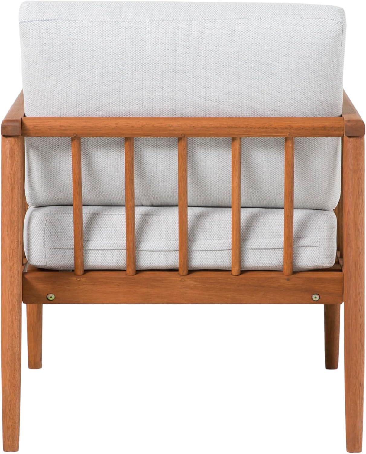 Osparple Contemporary Outdoor Patio Chairs Patio Accent Chair Lounge Chair for Living Room, Sunroom, or Patio Relaxation, Brown