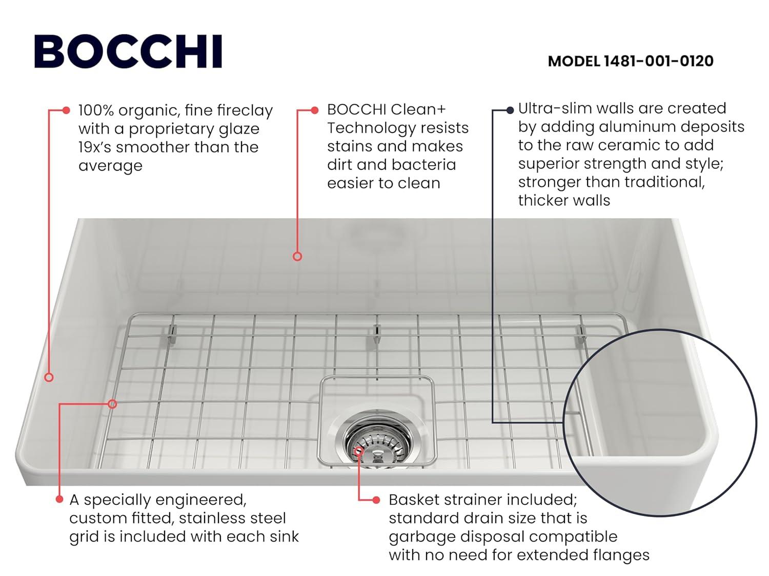Aderci 30'' L Farmhouse Apron-Front Fireclay Kitchen Sink
