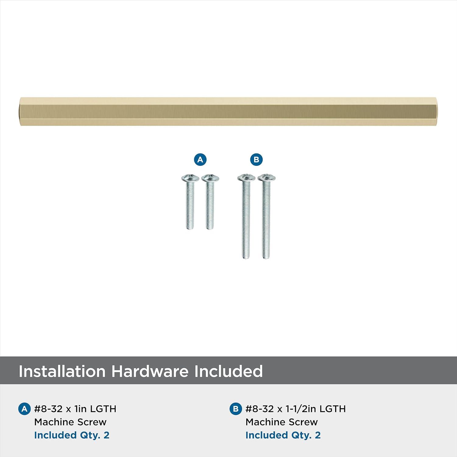 Amerock Caliber 5-1/16 inch (128mm) Center-to-Center Golden Champagne Cabinet Pull