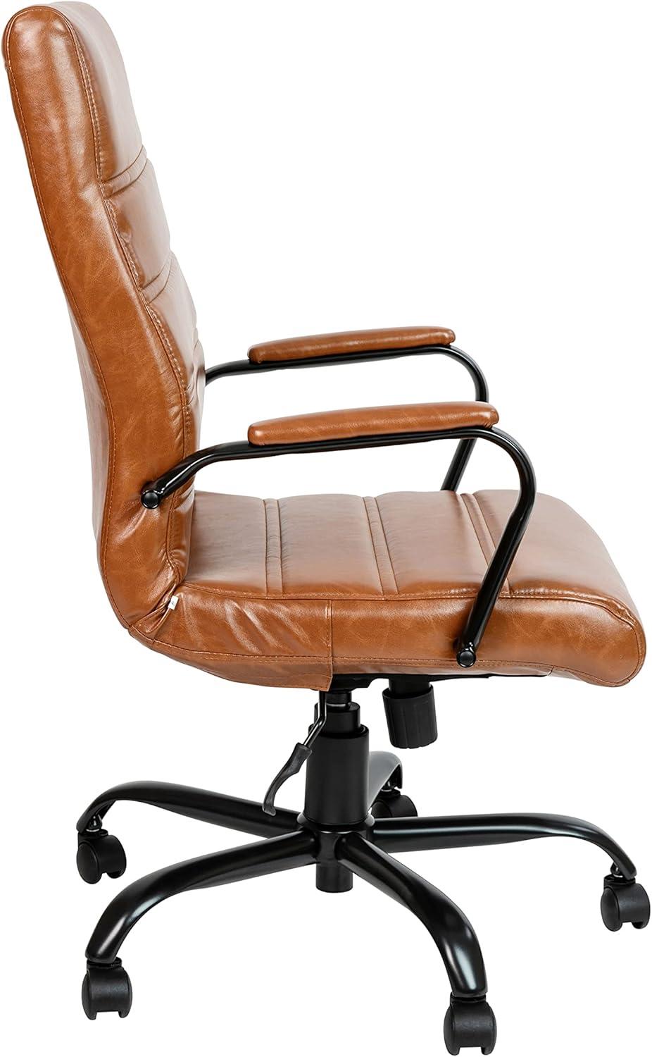 Flash Furniture High Back Executive Swivel Office Chair with Metal Frame and Arms