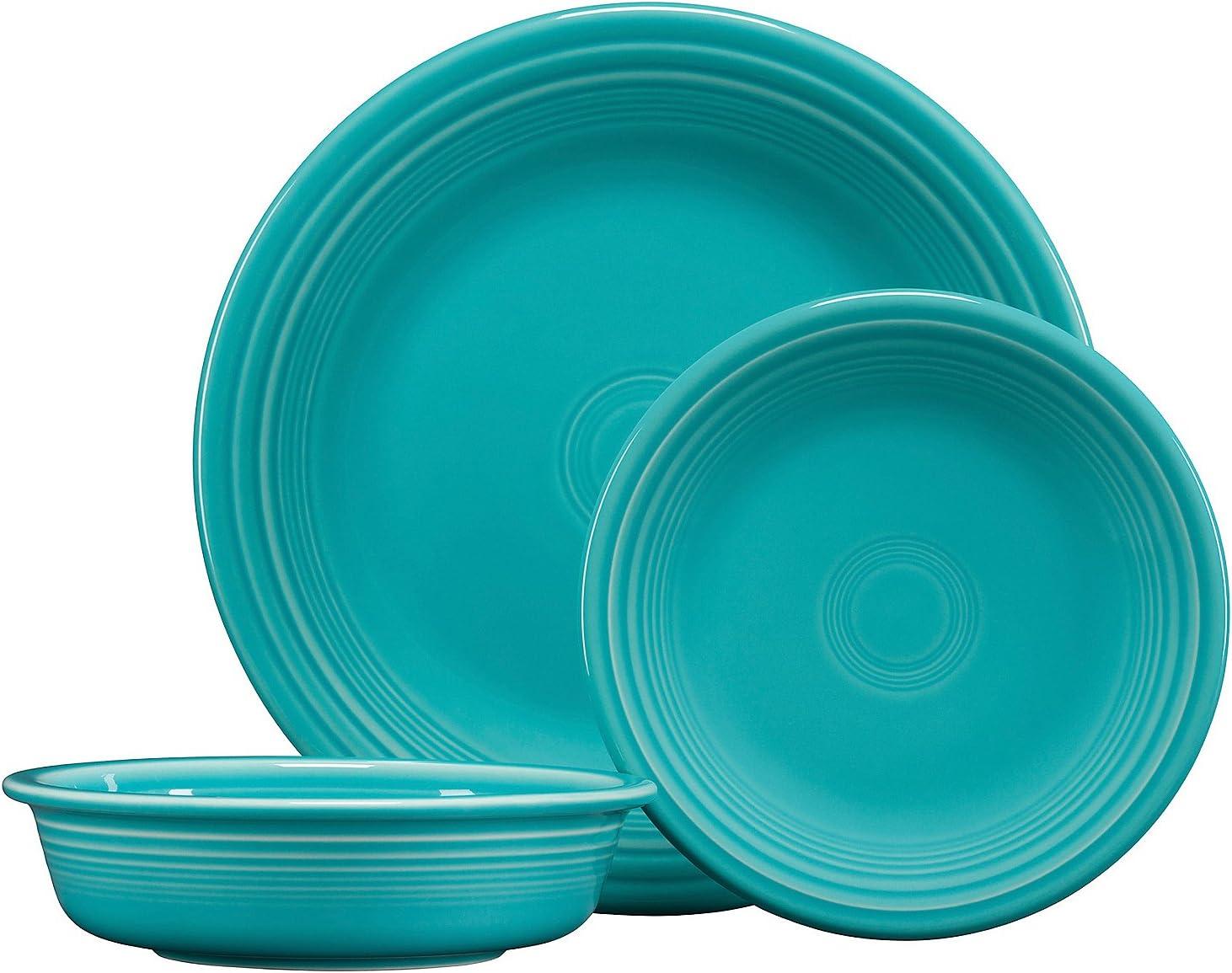 YgIRTID 3-Piece Classic Place Setting in Turquoise