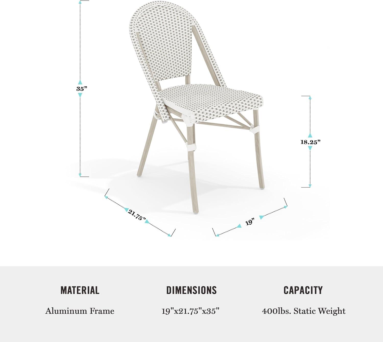 Martha Stewart Martha Stewart Lily Pond All-Weather Stackable Patio Bistro Dining Chair