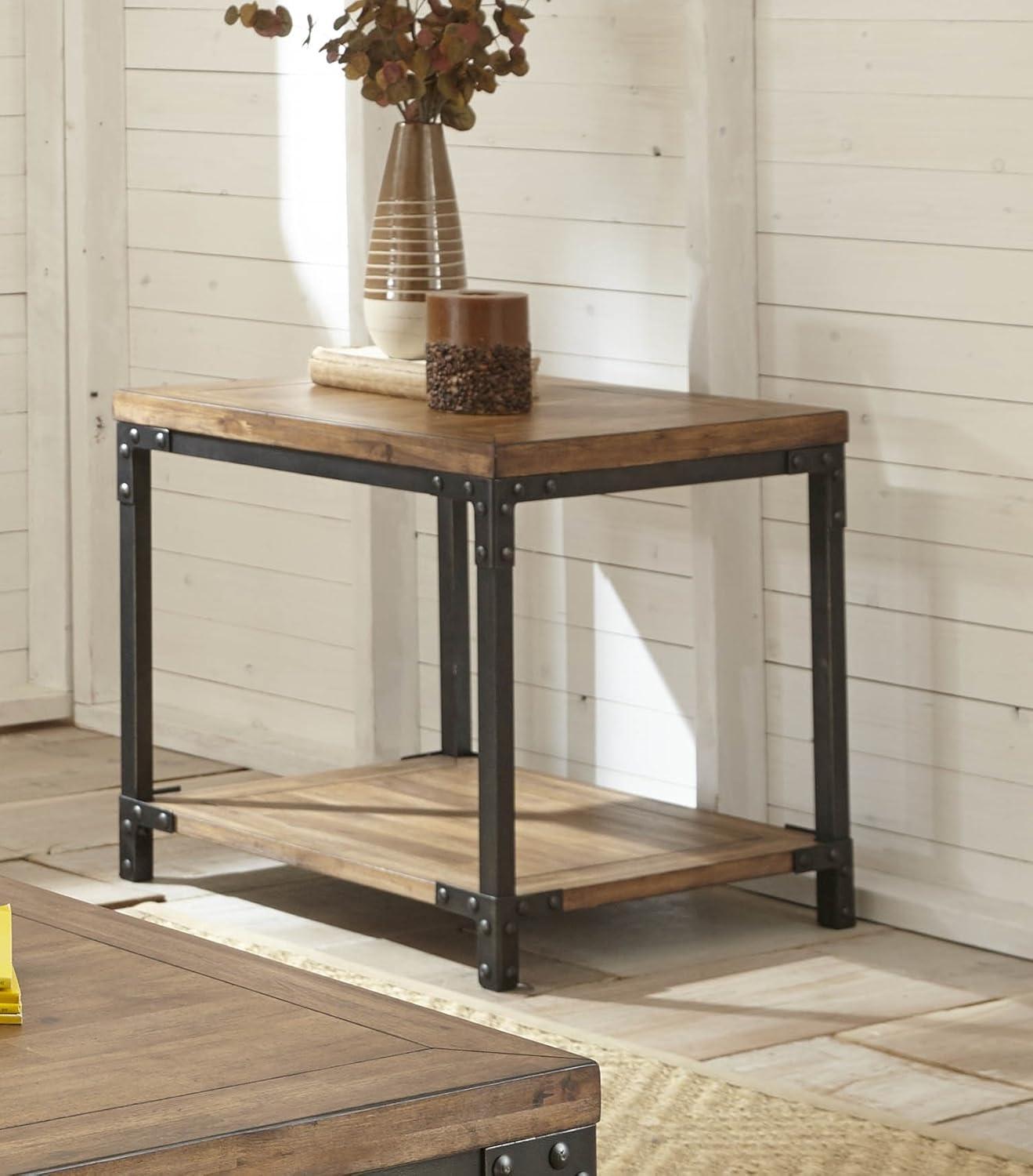 Lantana End Table in Antique Brown Honey