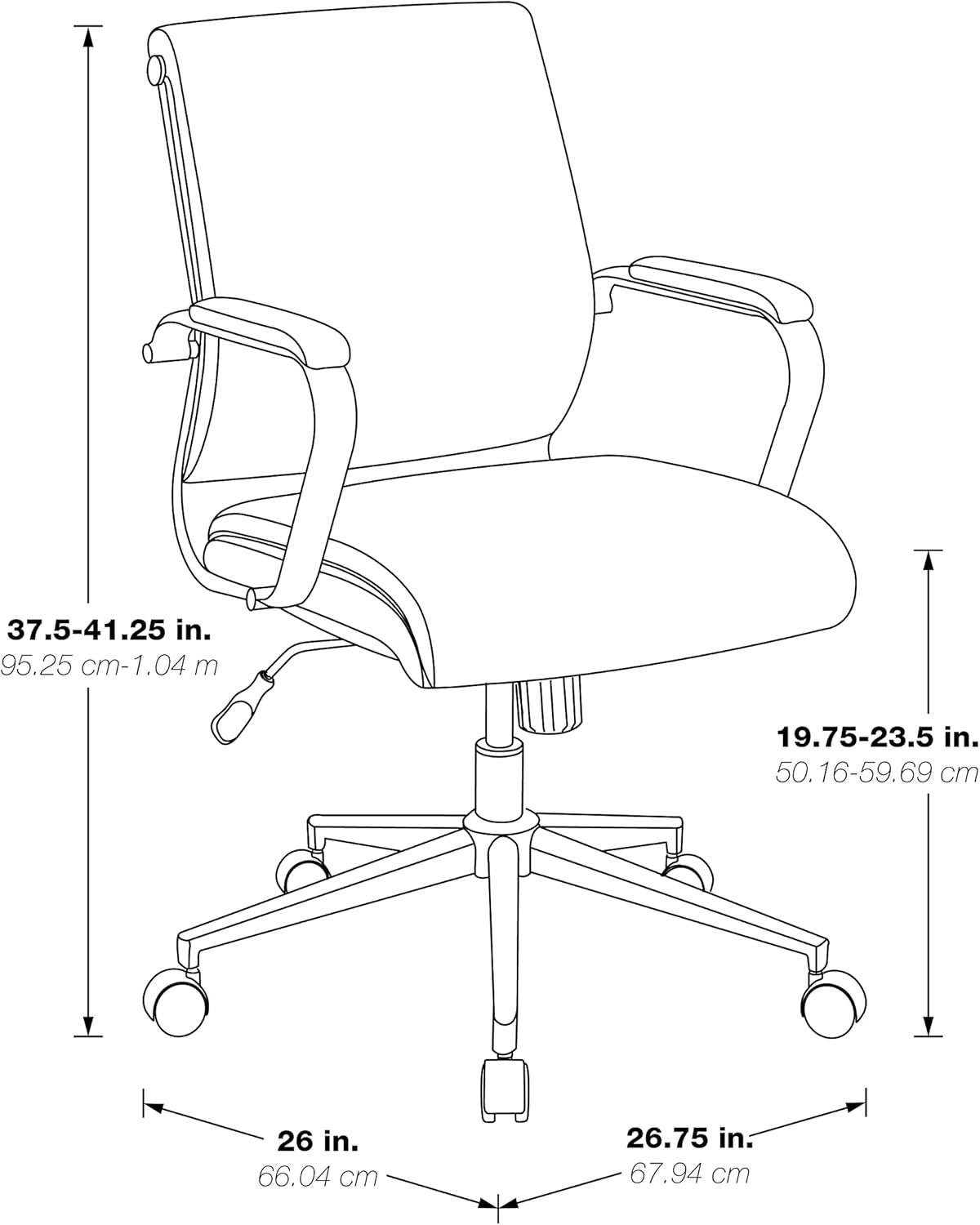 Dillon Steel High-Back Swivel Executive Chair in Black