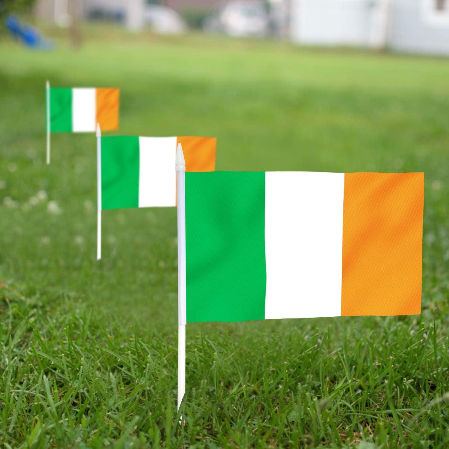 Ireland Stick 2-Sided Polyester 5" x 8" House Flag