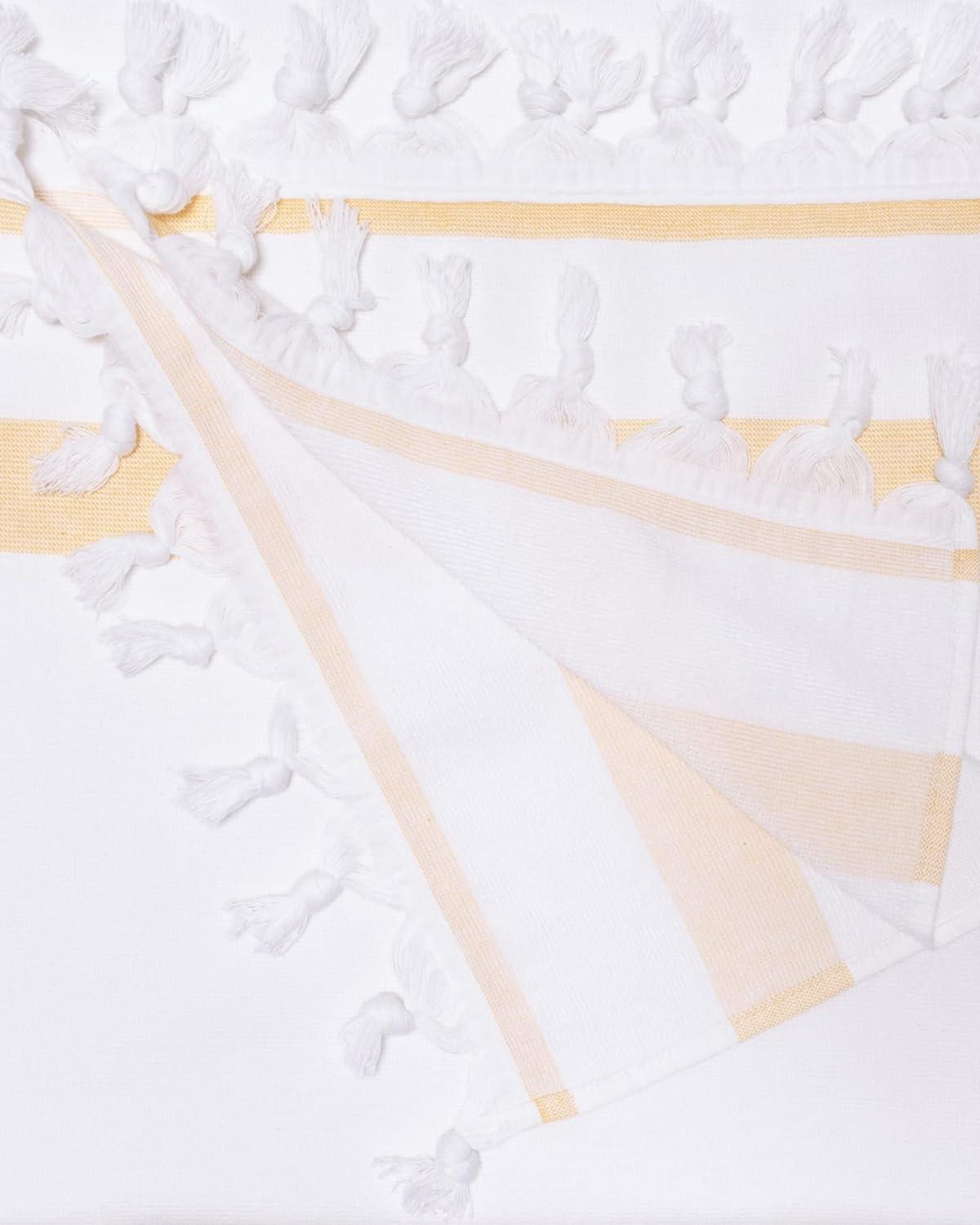 Impressions Ula Stripe Fouta Beach Towel with Tassels