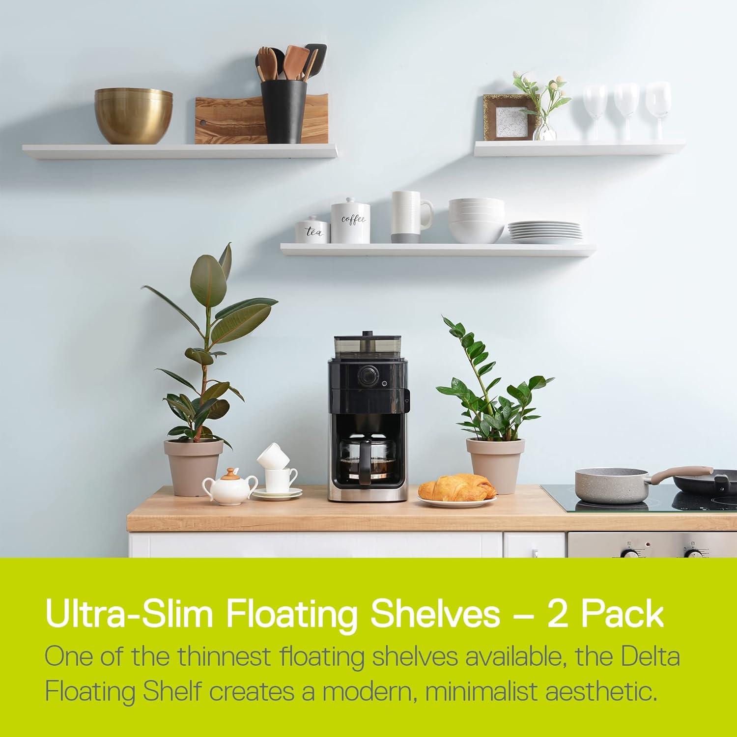 Delta Design 2 Piece Wall Shelf Set (Set of 2)