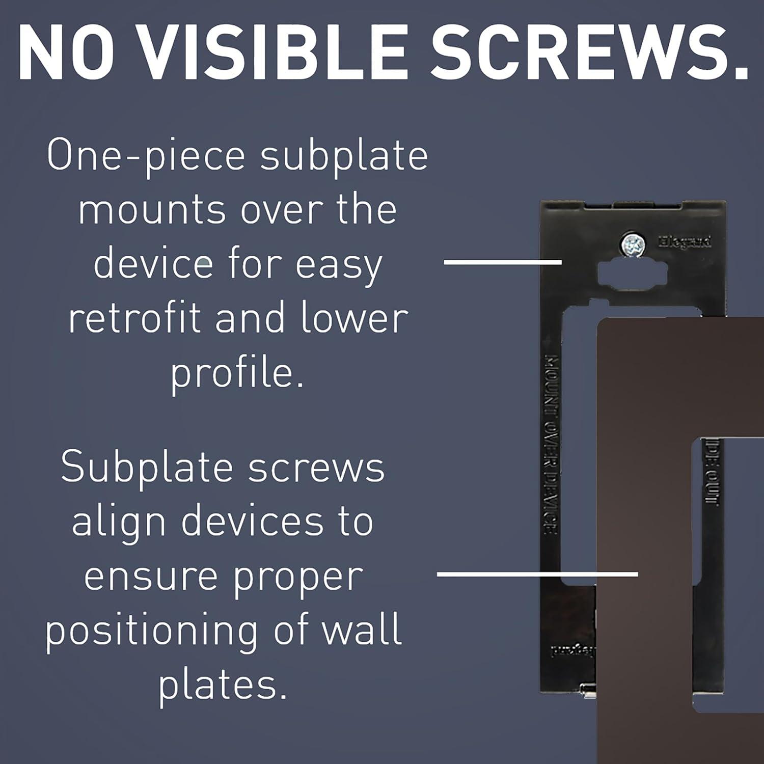 Dark Bronze 1-Gang Screwless Polycarbonate Wall Plate