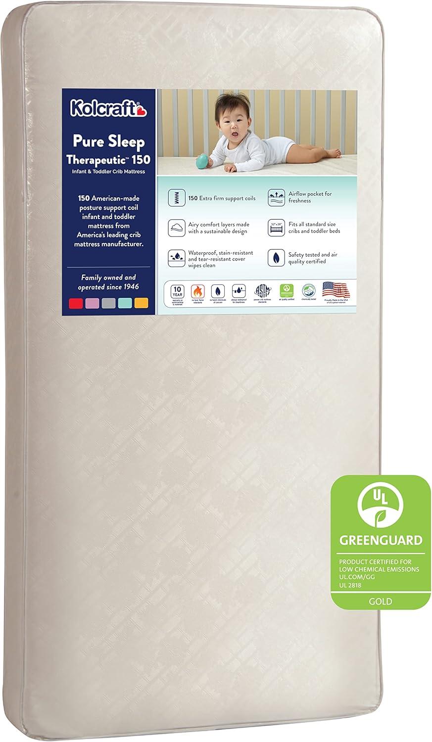 Kolcraft Pure Sleep Therapeutic 150 Baby Crib/Toddler Mattress